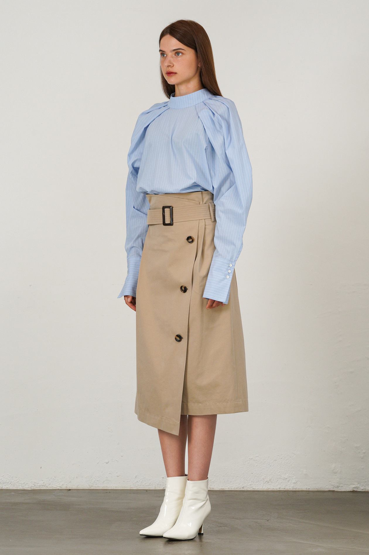 BLOUSE RAYÉE EN COTON_BLEU