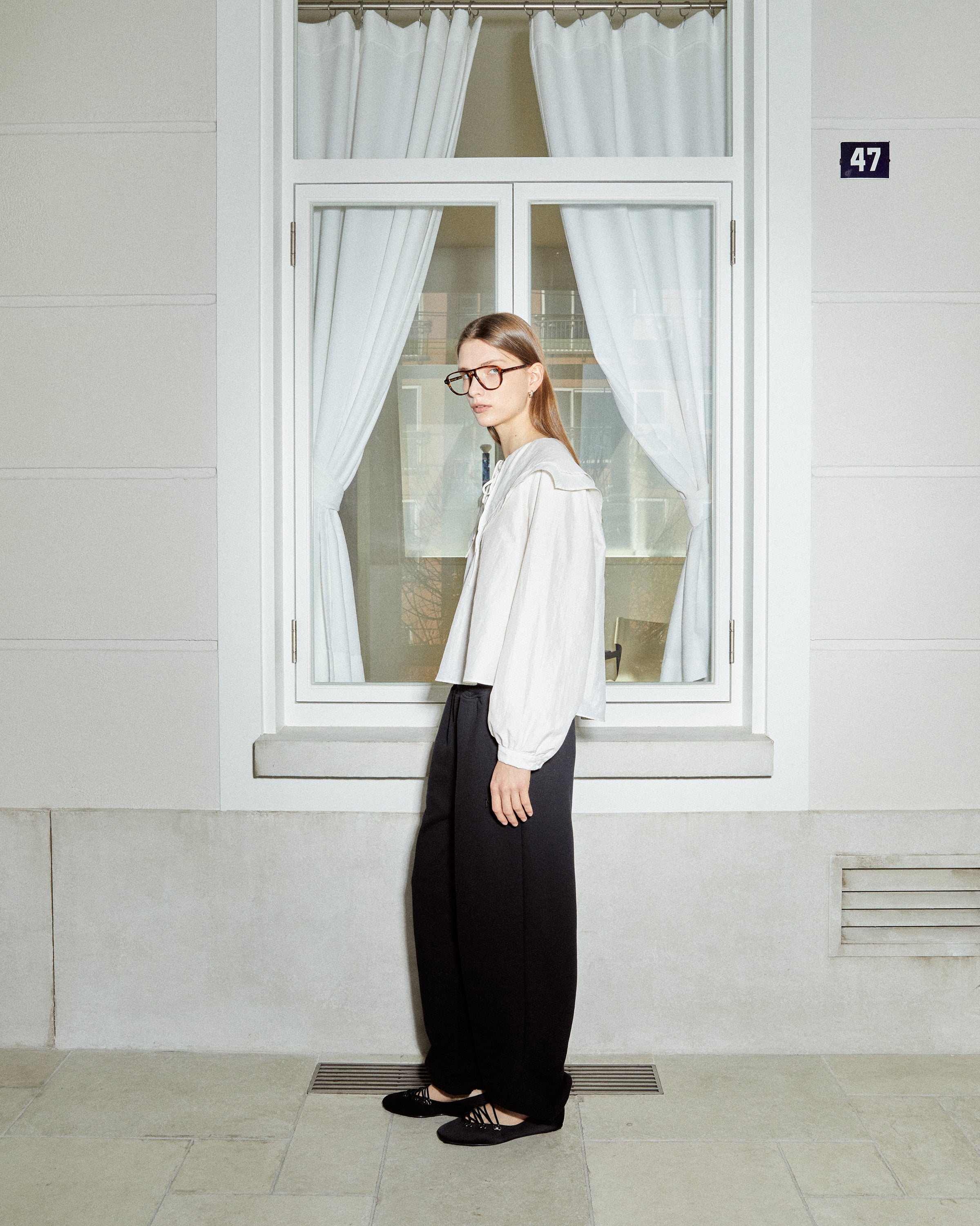 PETIT MAIS LOGO SWEAT PANTS_BLACK