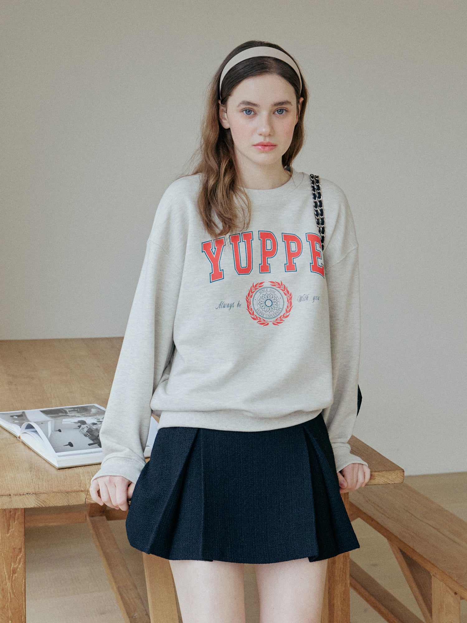 LEAF PRINT SWEATSHIRT_OATMEAL