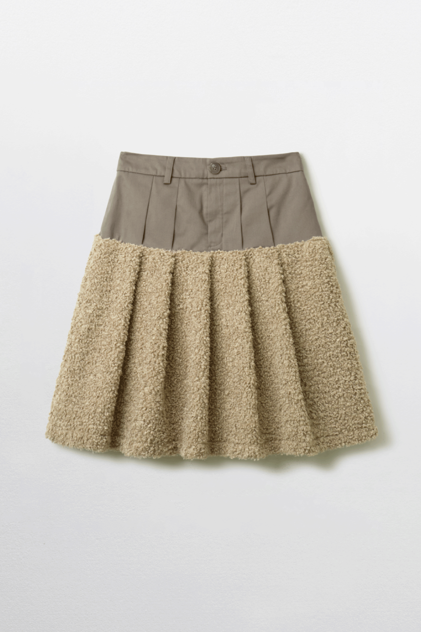 JUPE MIDI POLAIRE_BEIGE