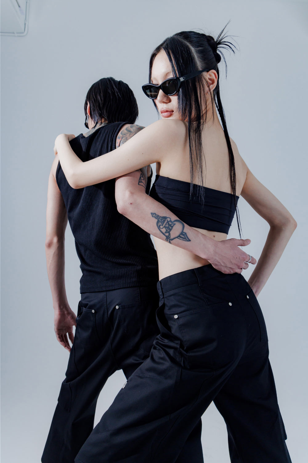 25SS MULTI LAYERED STRAIGHT PANTS_BLACK