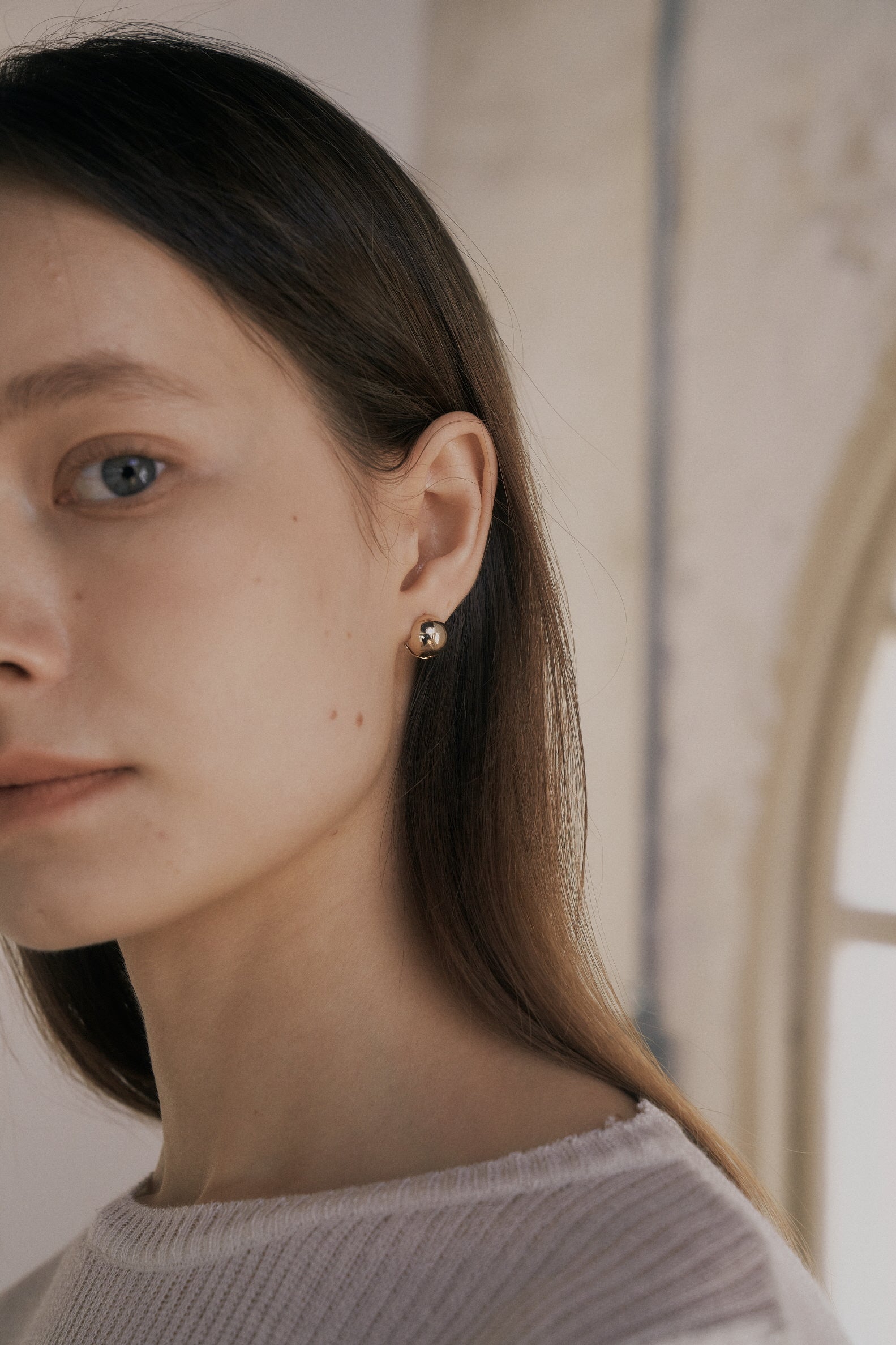 BOUCLES D'OREILLES SPHÉRIQUES_OR