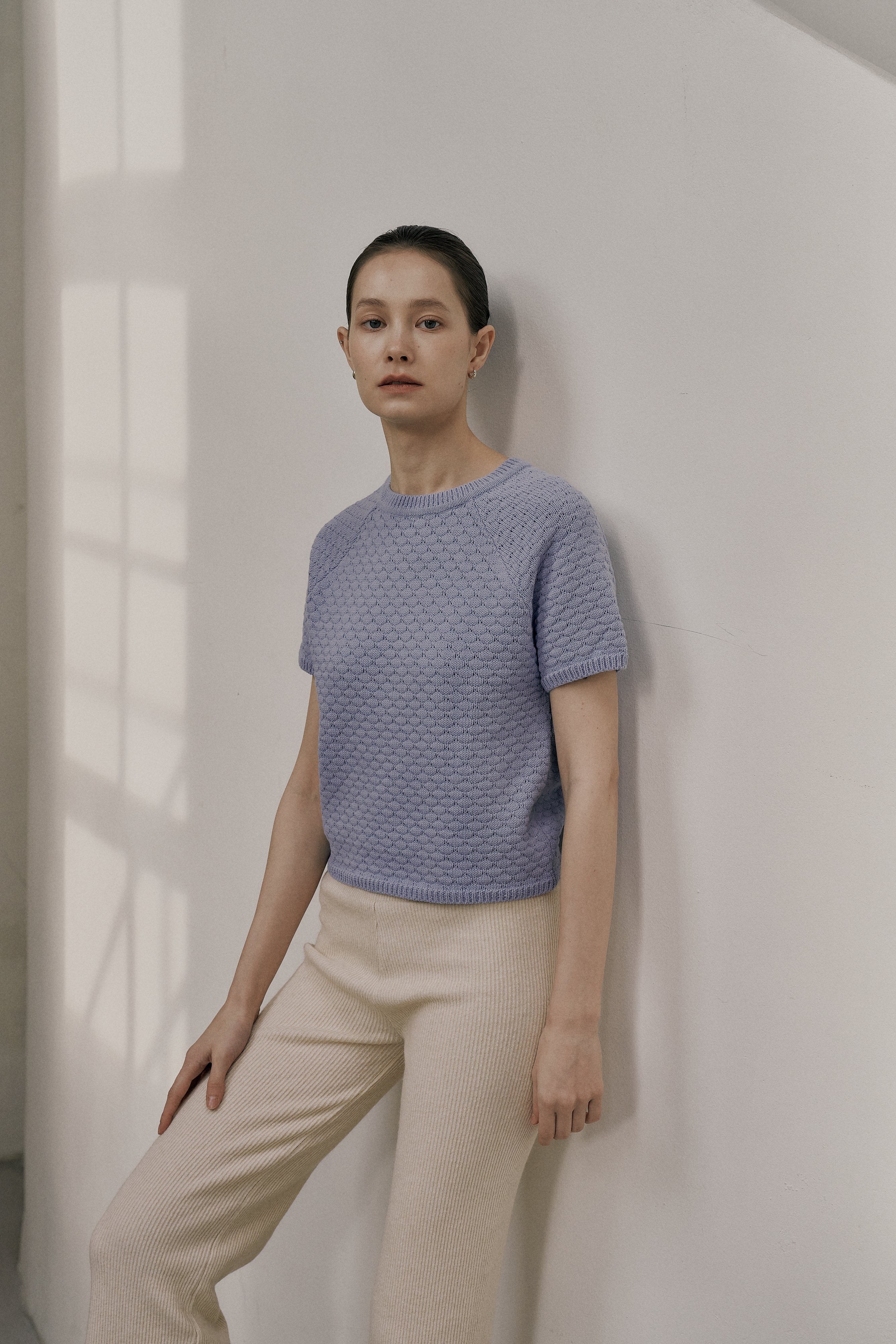 25SS COMB ROUND SWEATER_SKYBLUE
