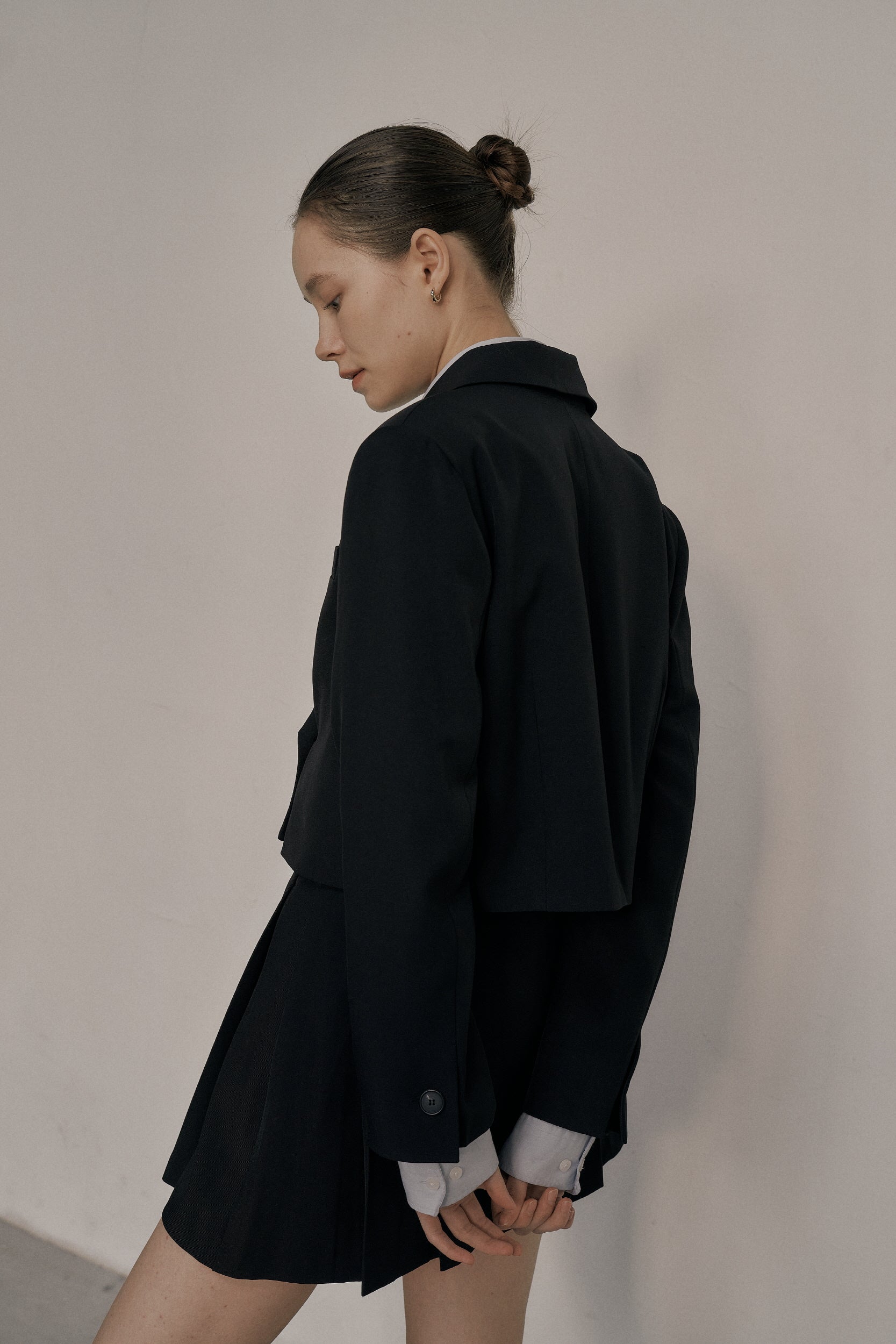 CROPPED LAYERED JACKET_BLACK