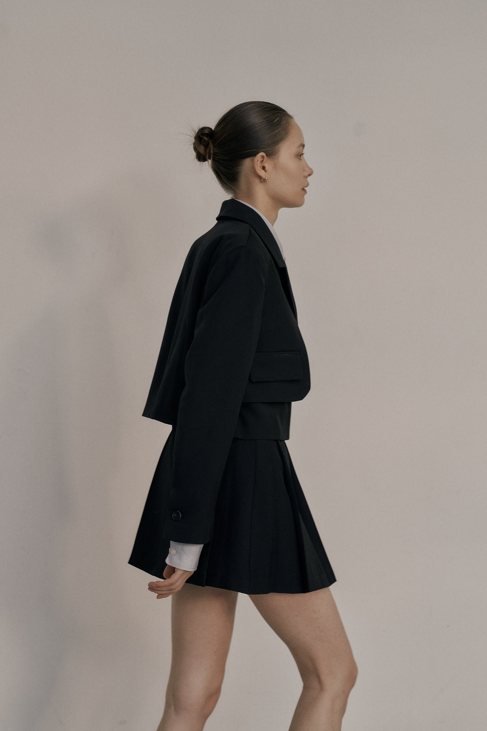 CROPPED LAYERED JACKET_BLACK