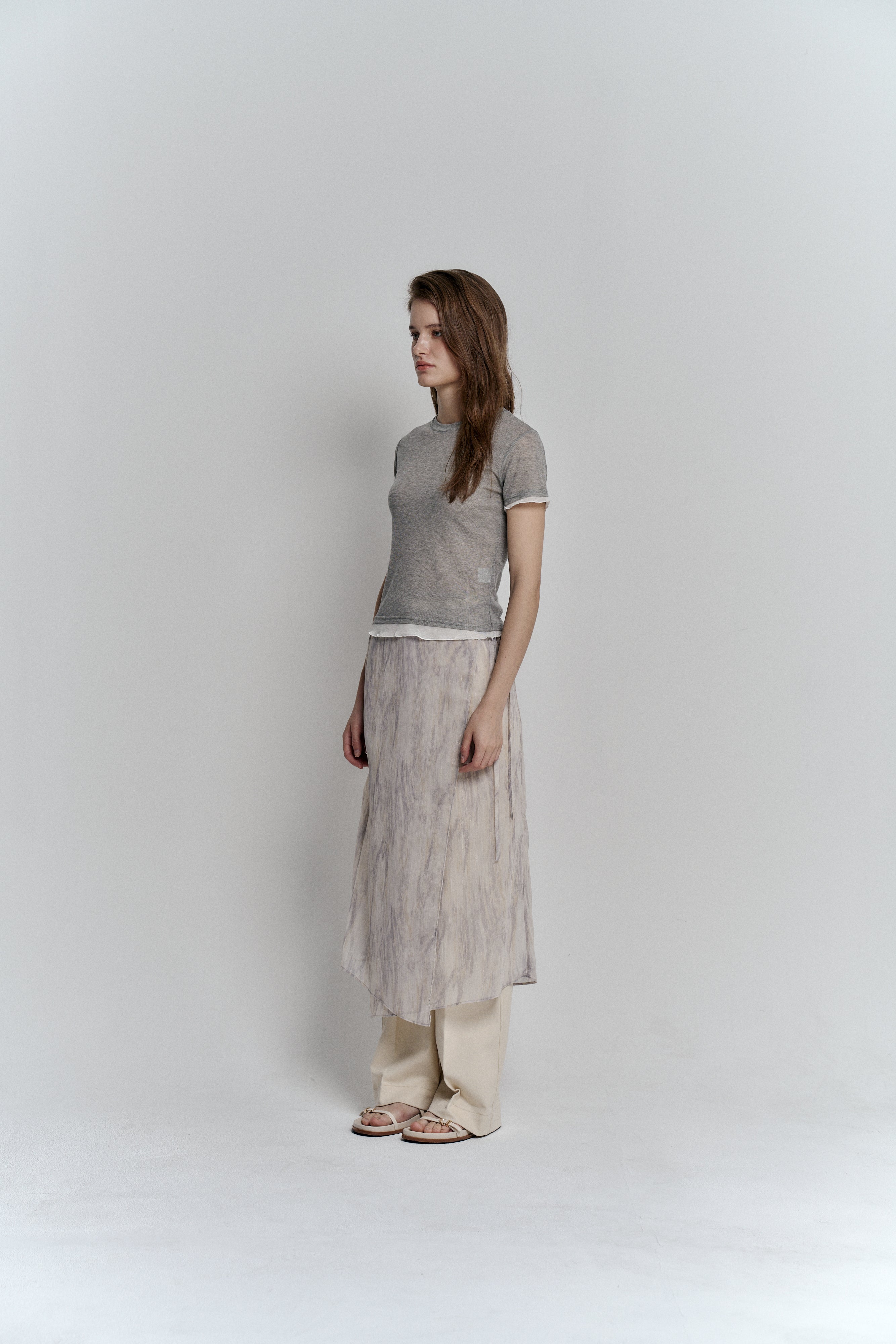 AVO GRADIENT WRAP SKIRT_GRIS