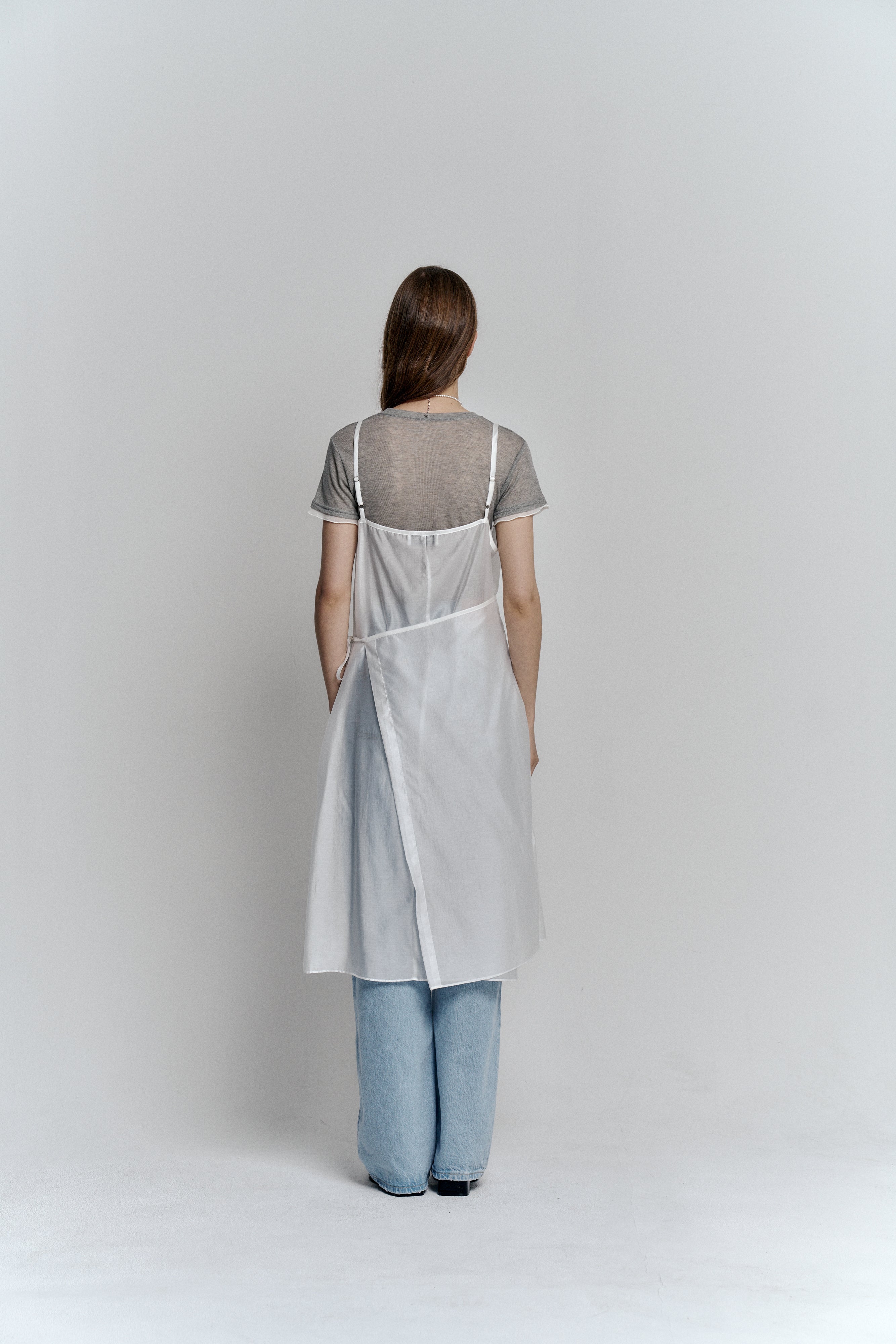 CHIFFON LAYERED DRESS_IVORY