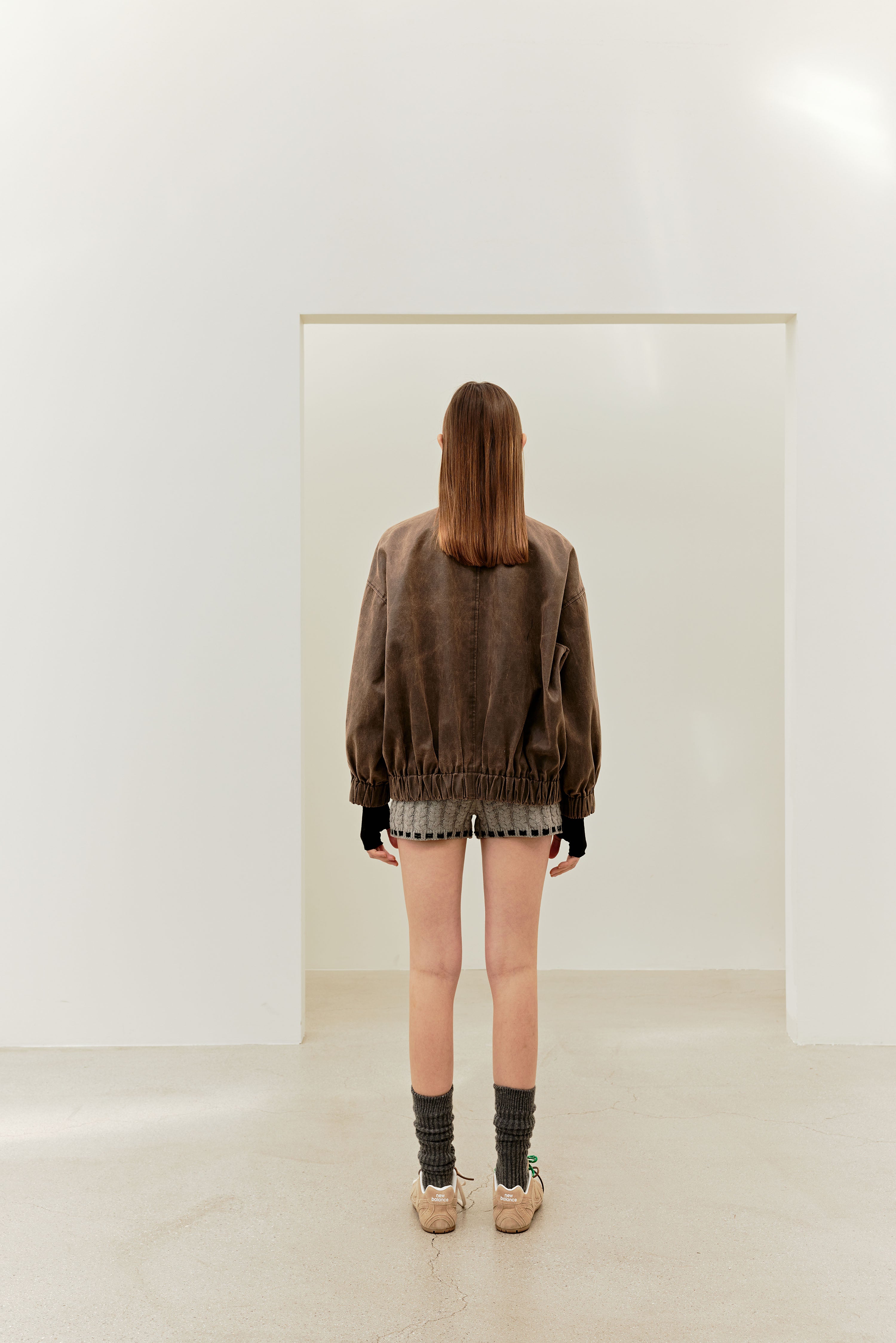 VESTE EN CUIR VINTAGE_MARRON
