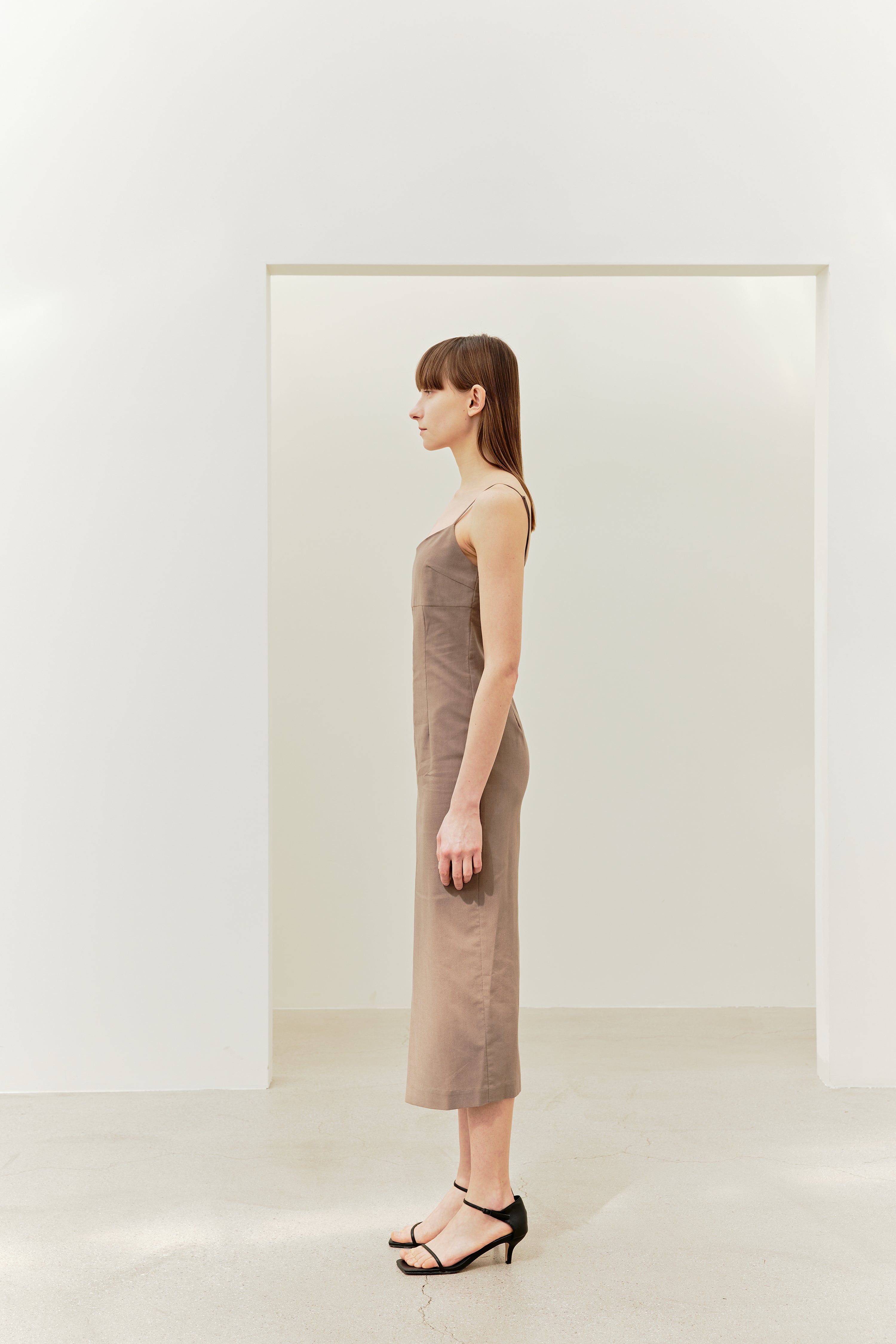 SLIP DRESS_KAKI