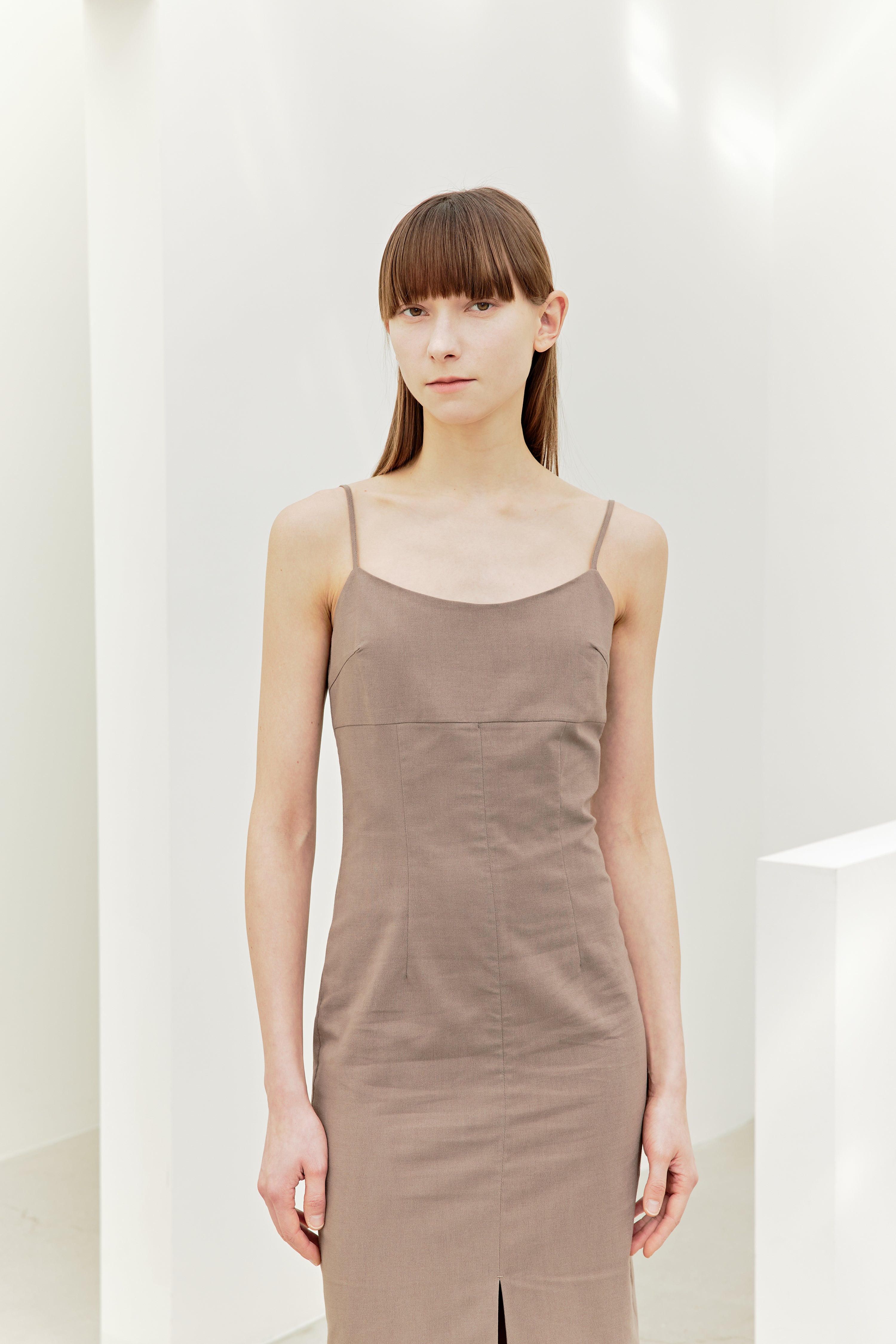 SLIP DRESS_KAKI