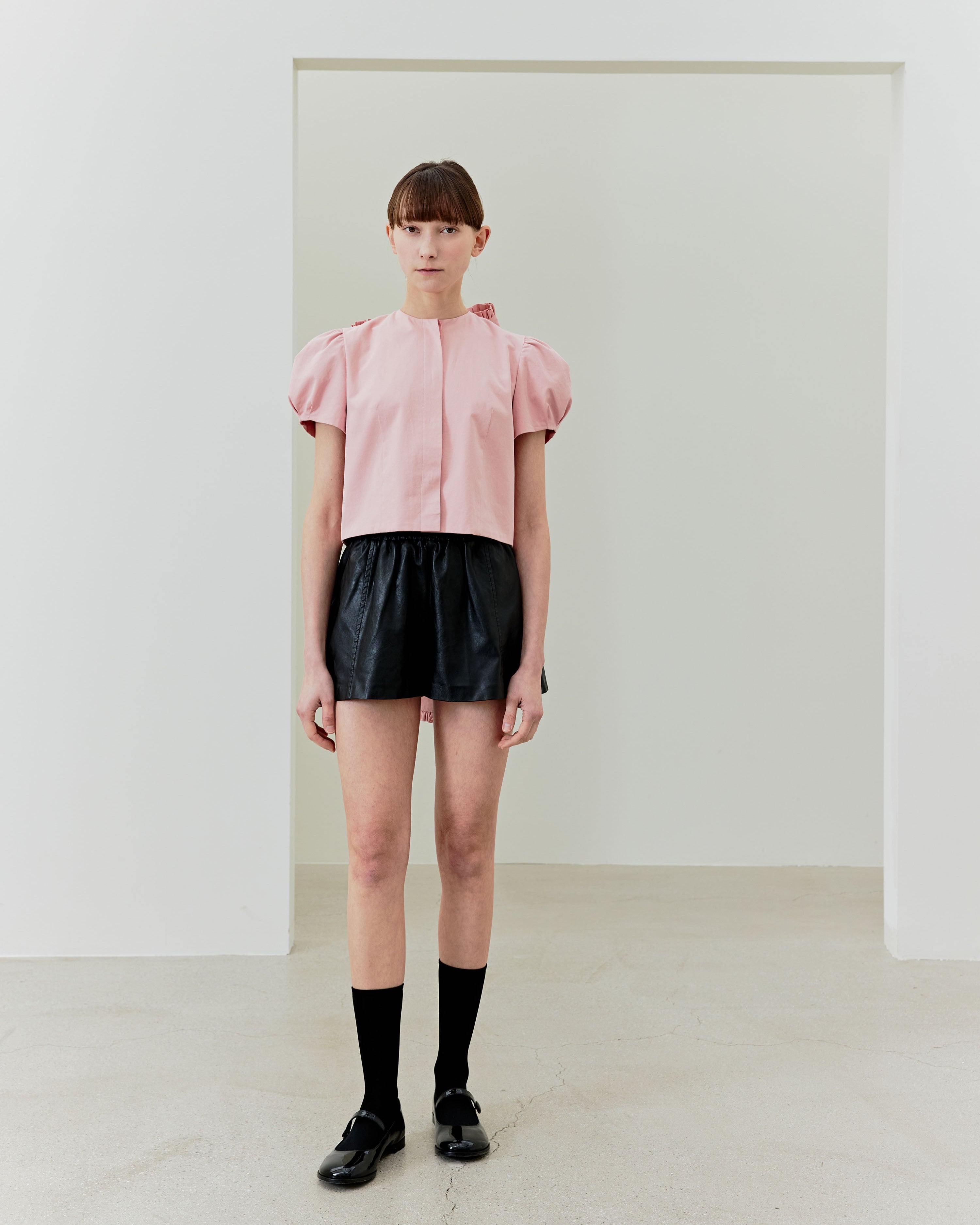 BLOUSE AVEC NŒUD À VOLANTS_ROSE