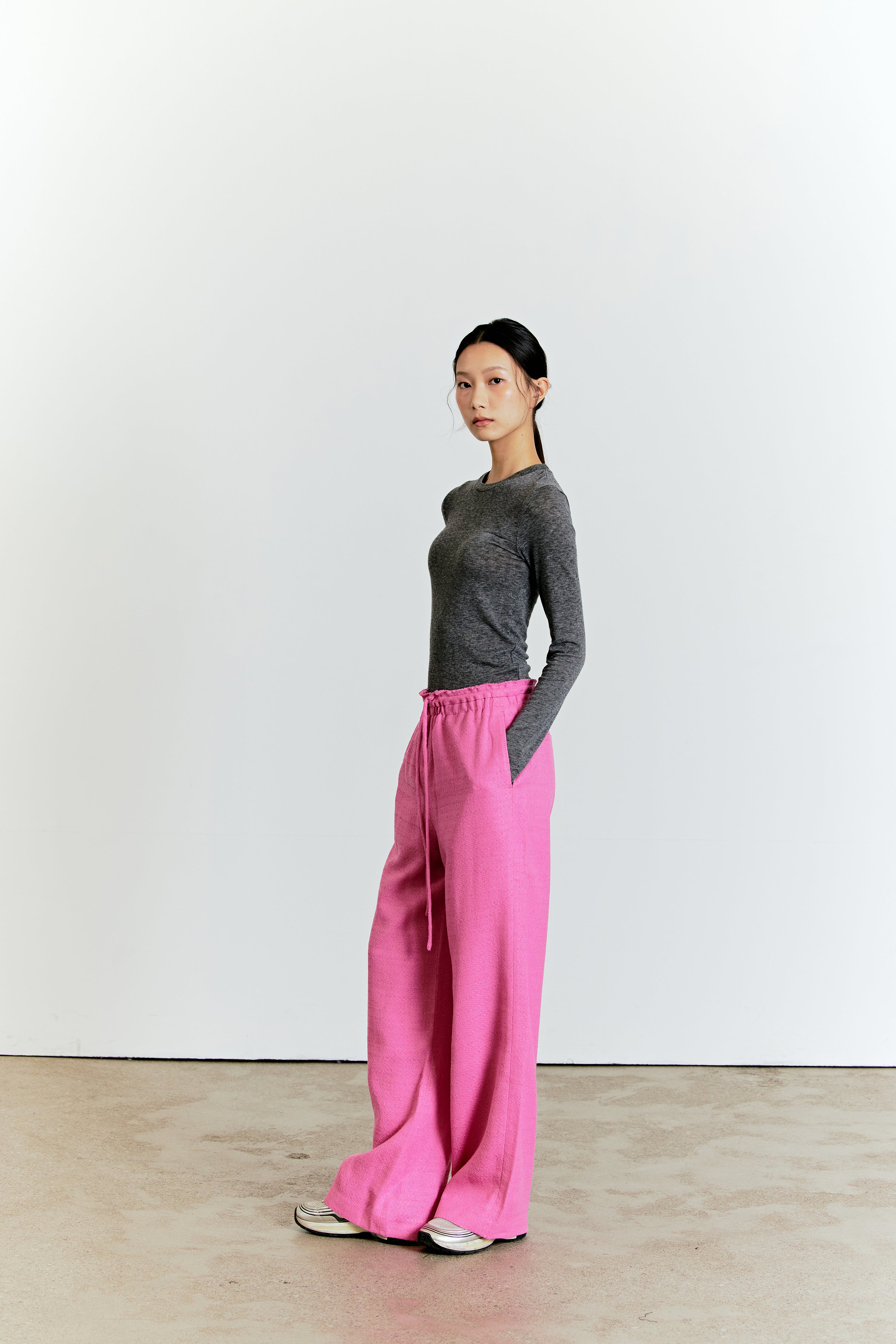 WOOL BLEND T-SHIRT_GRIS