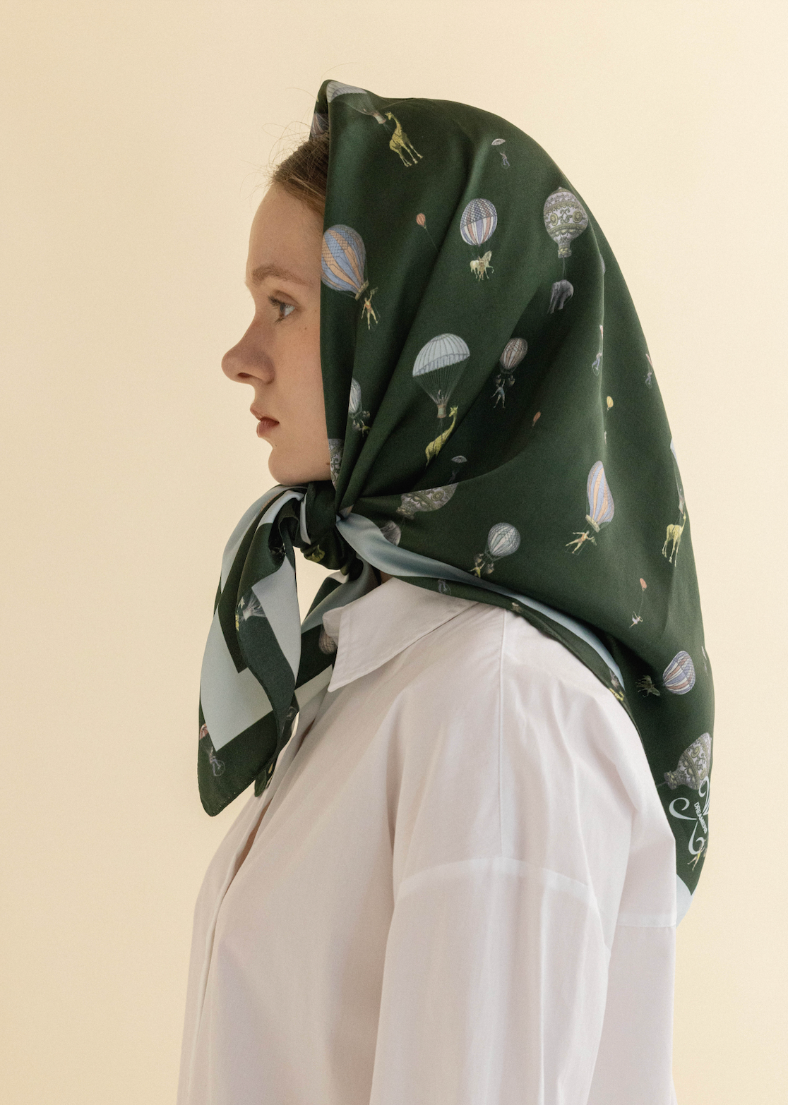 FORÊT DREAMVEIL SILK SCARF_VERT FONCÉ
