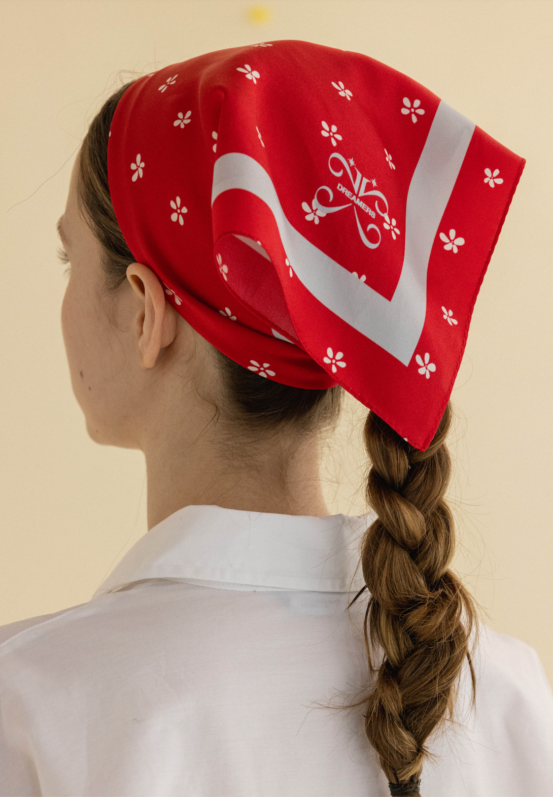 SCARLET GARDEN SILK SCARF_RED