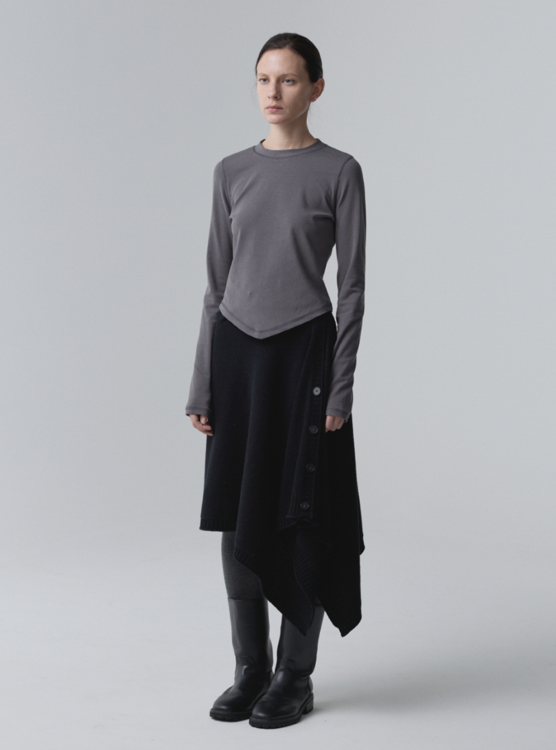 MODULAR WRAP SKIRT_BLACK