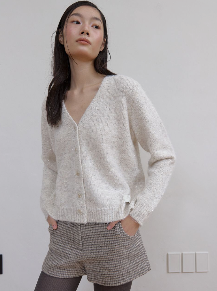 TWINKLE WOOL CARDIGAN_IVORY