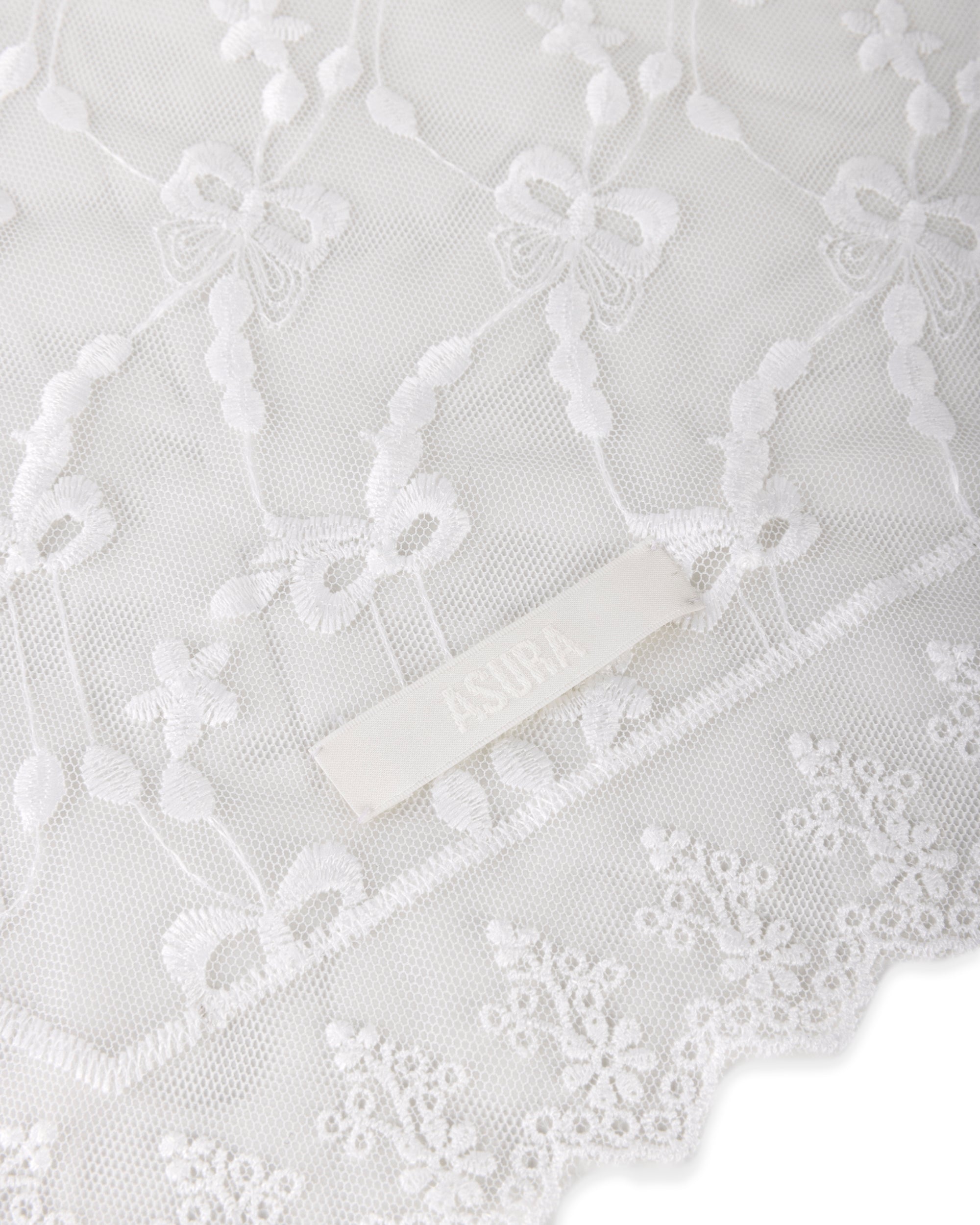 RIBBON LACE SCARF_WHITE
