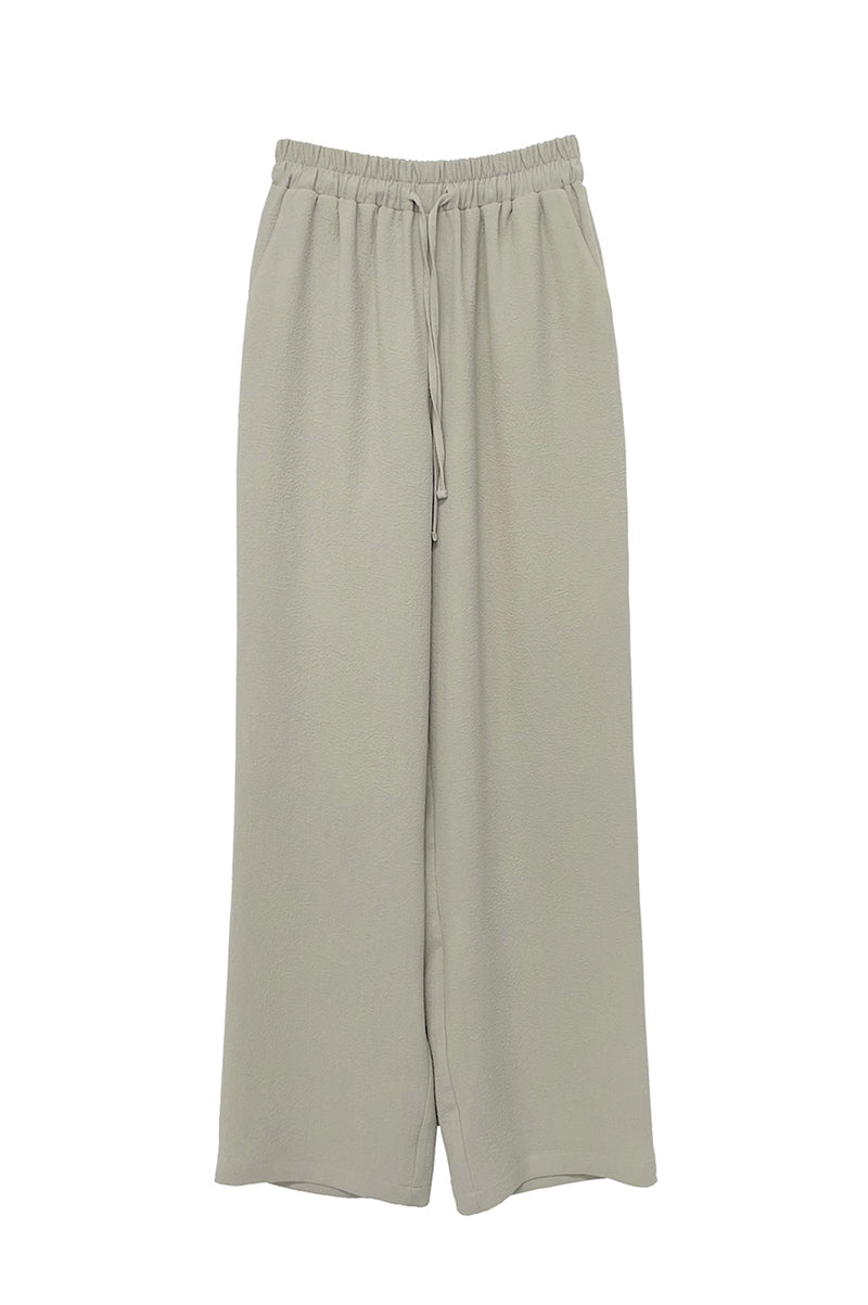 PLEATS BANDING PANTS_KAKI