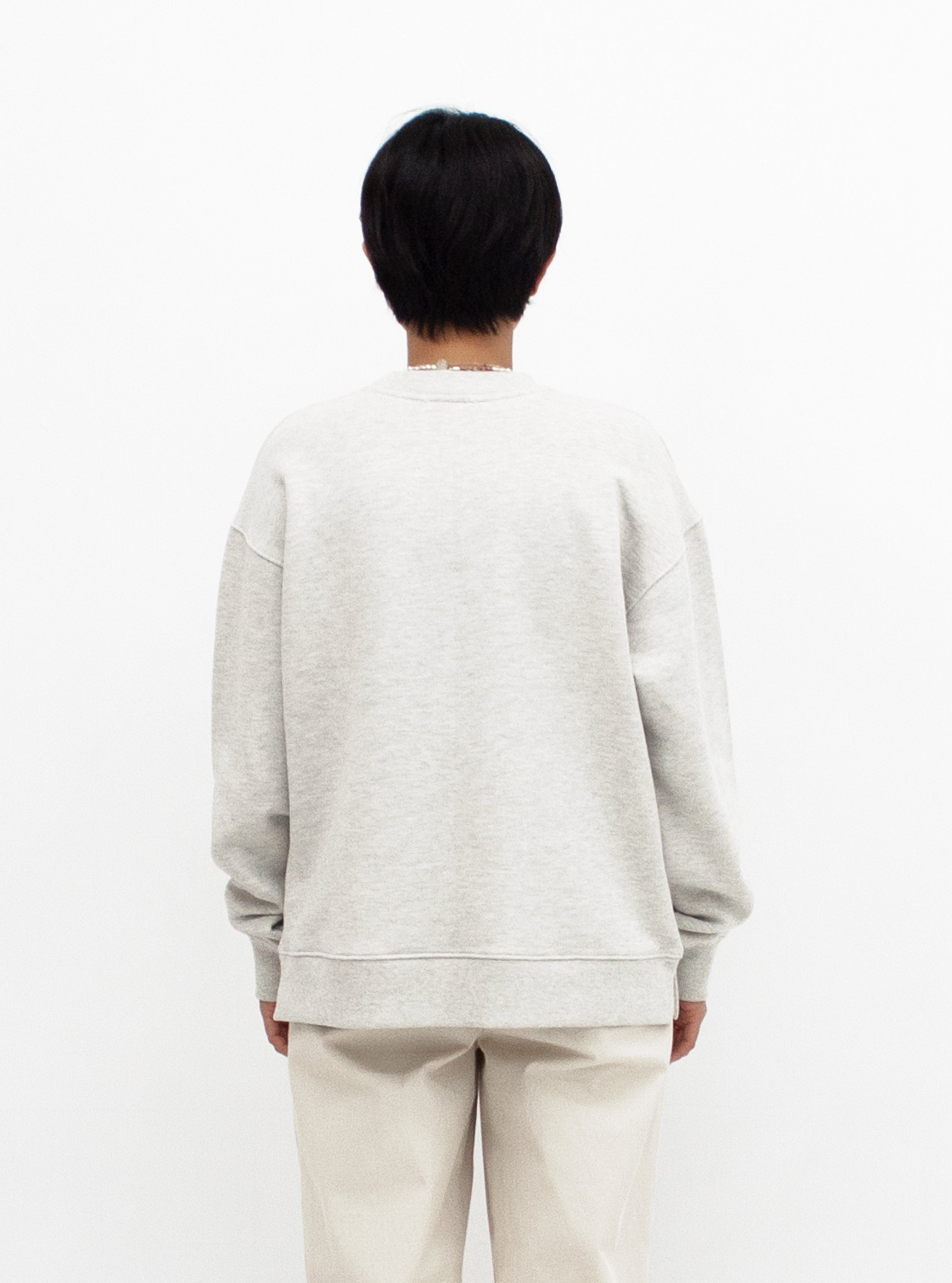 OVERSIZED LOGO PRINTED SWEATSHIRT_MELANGE
