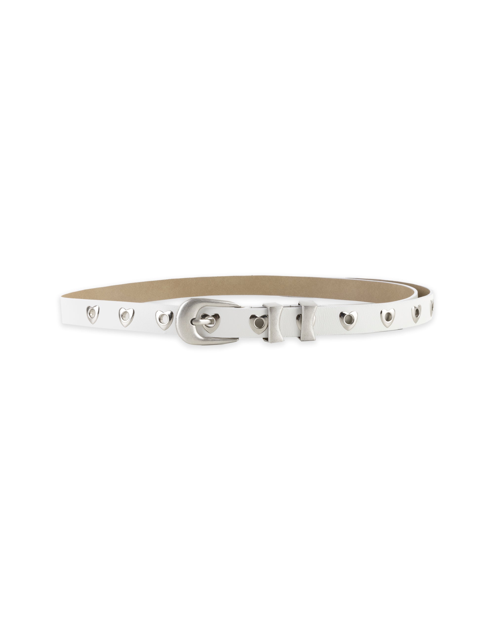 HEART SLIM BELT_IVORY