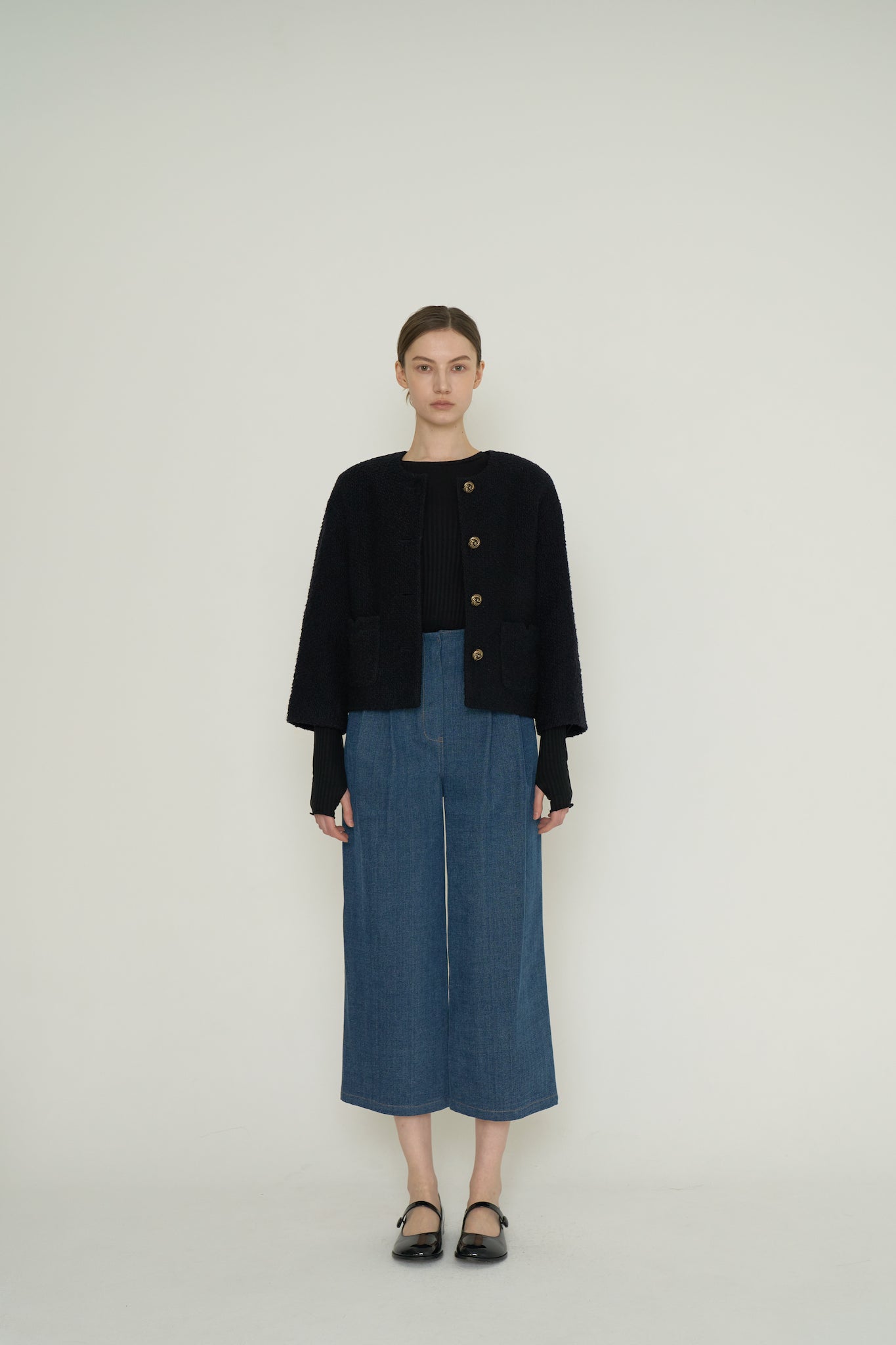 VESTE EN TWEED BOUCLÉ_NOIR