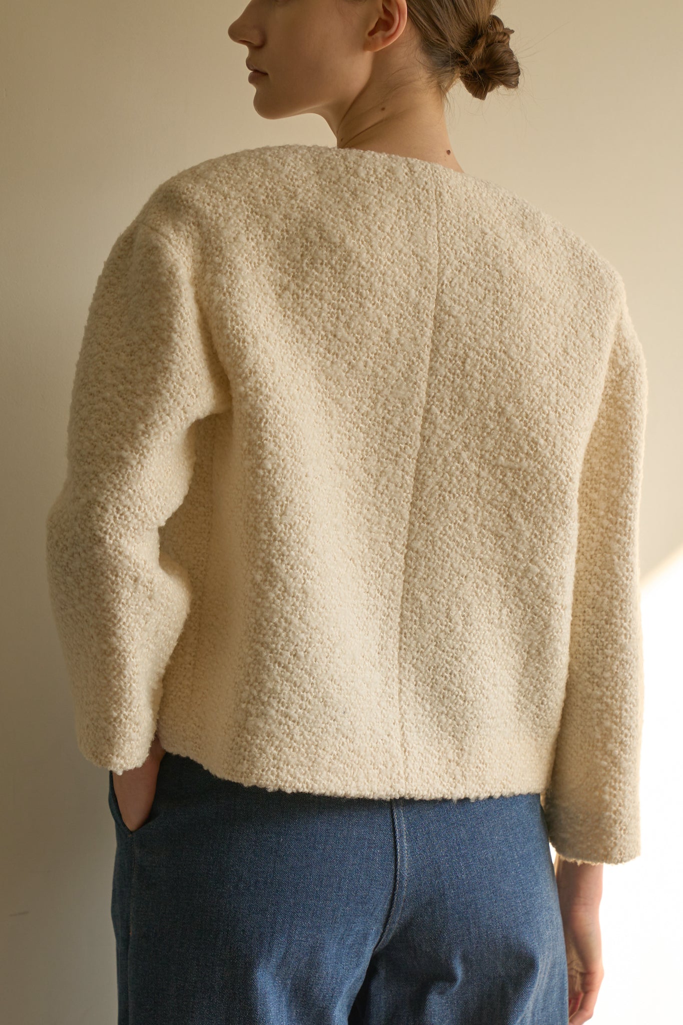 VESTE EN TWEED BOUCLÉ_IVOIRE