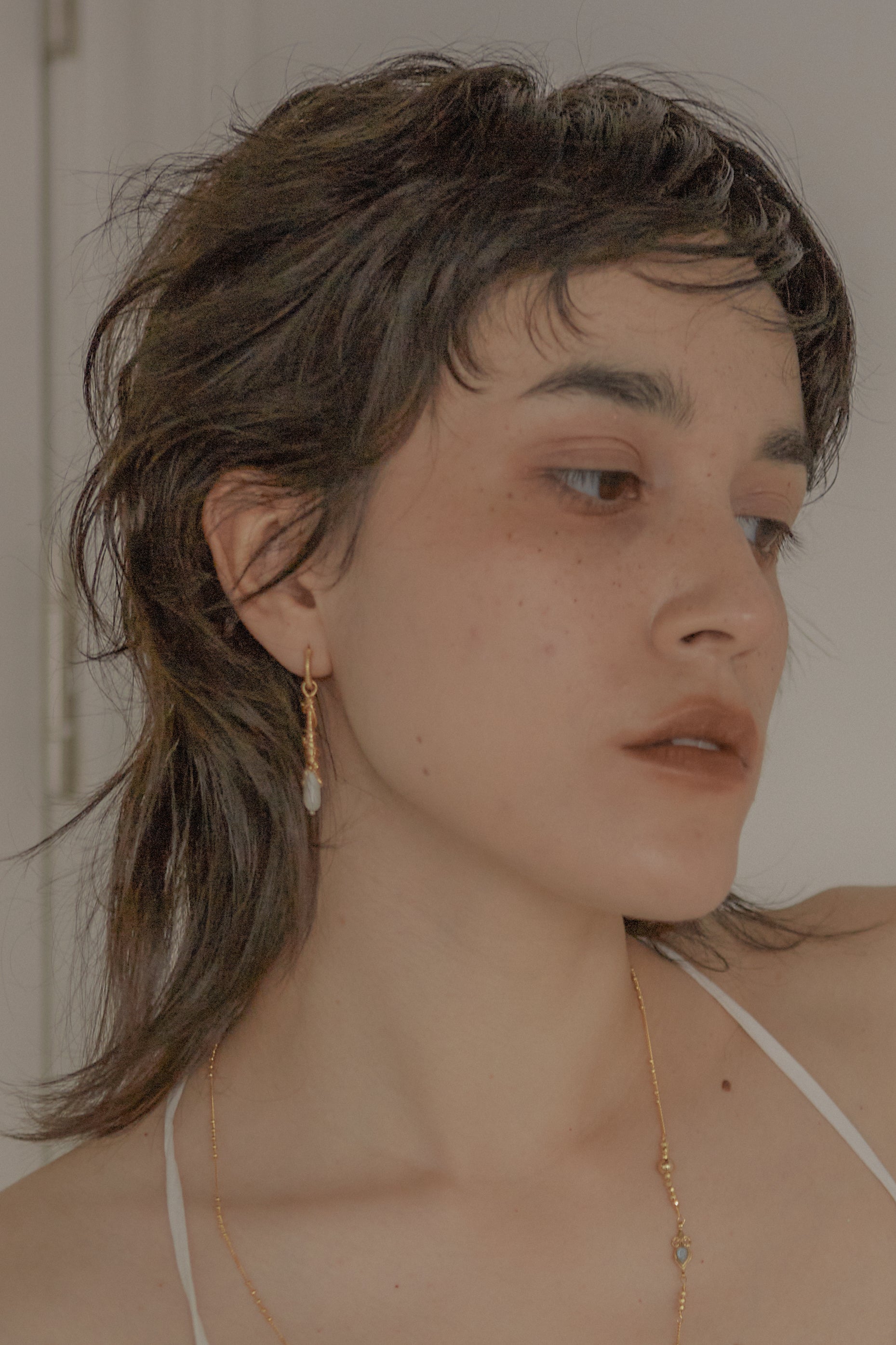 BOUCLES D'OREILLES PENDANTES GOUTTE_OR