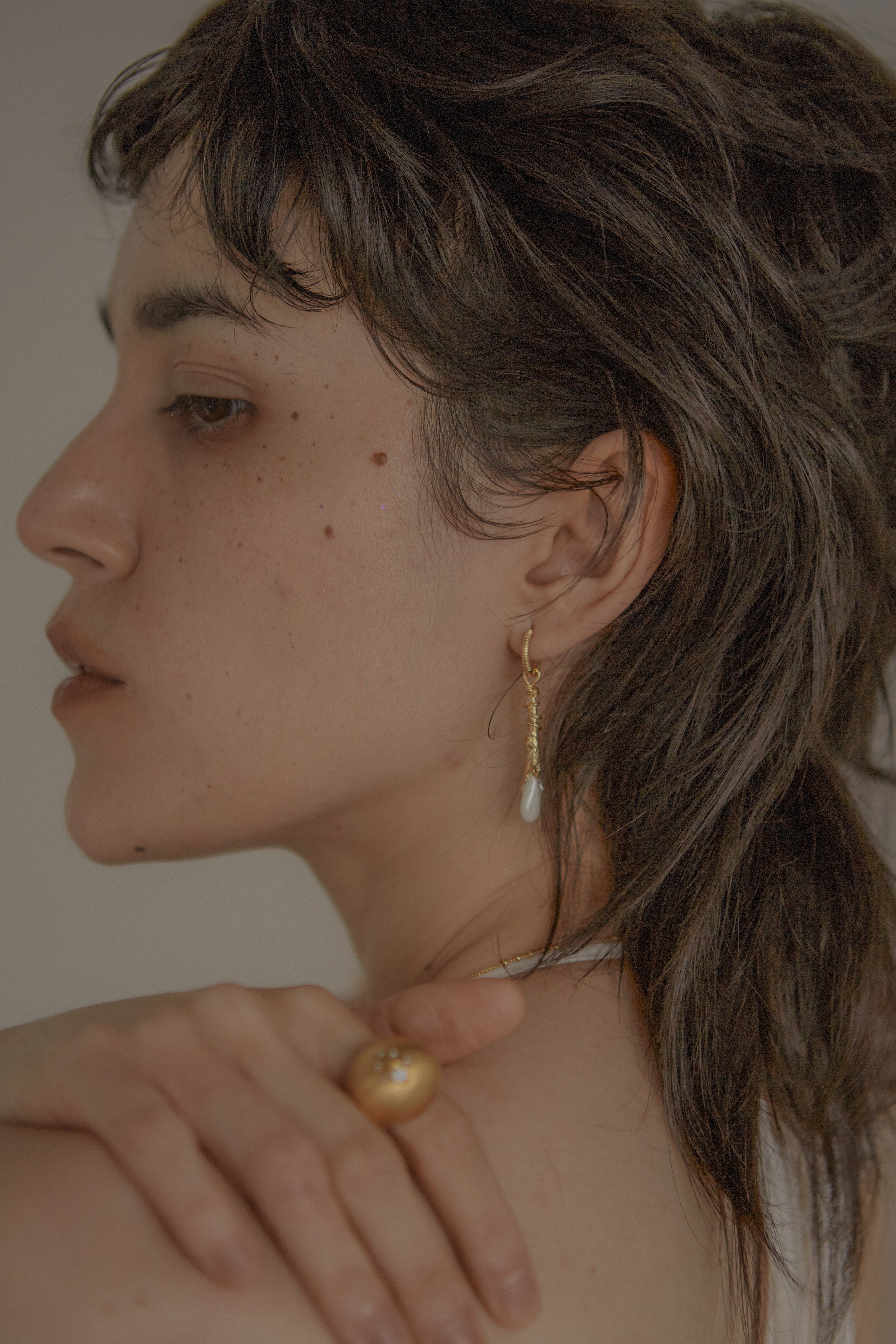 BOUCLES D'OREILLES PENDANTES GOUTTE_OR