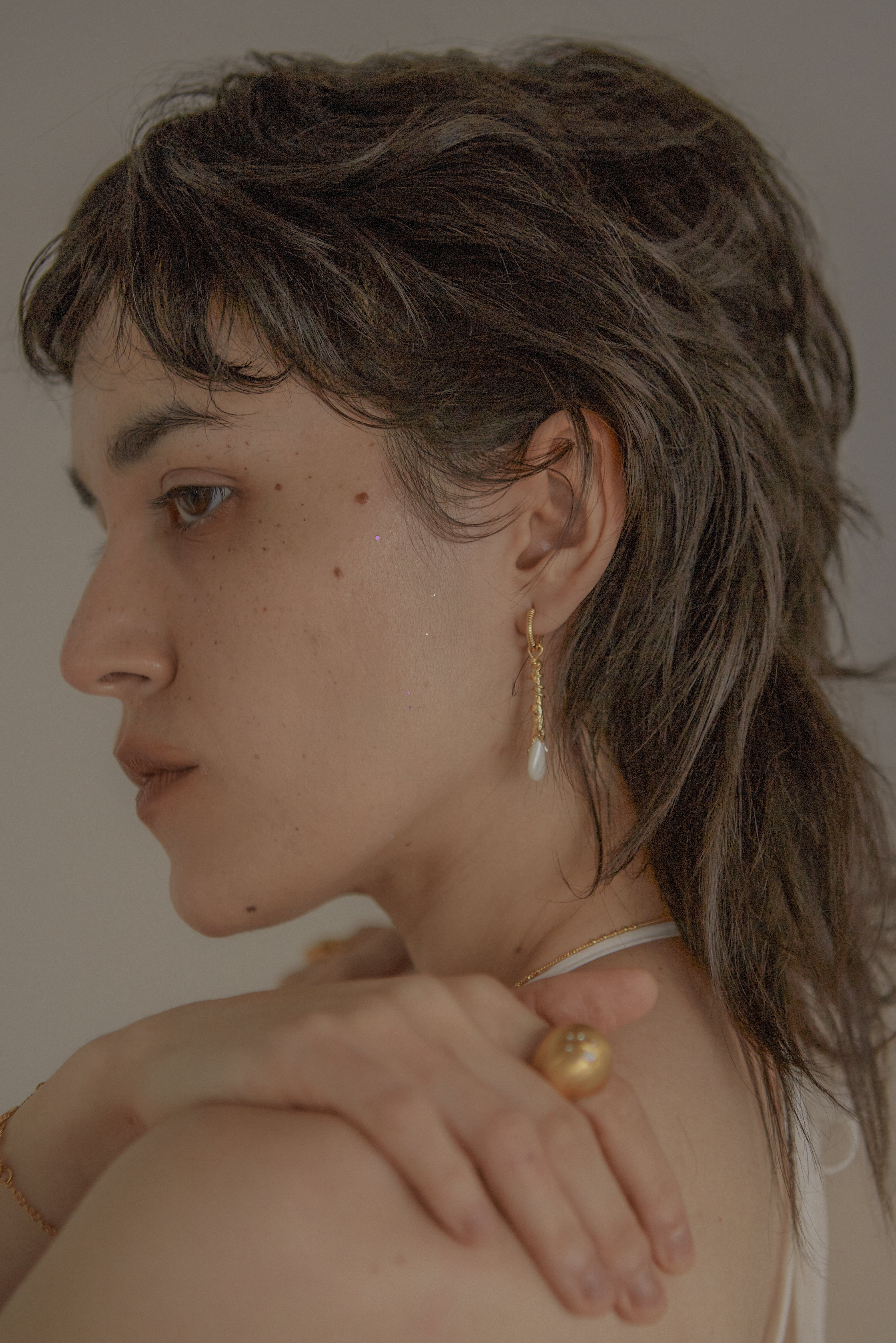 BOUCLES D'OREILLES PENDANTES GOUTTE_OR
