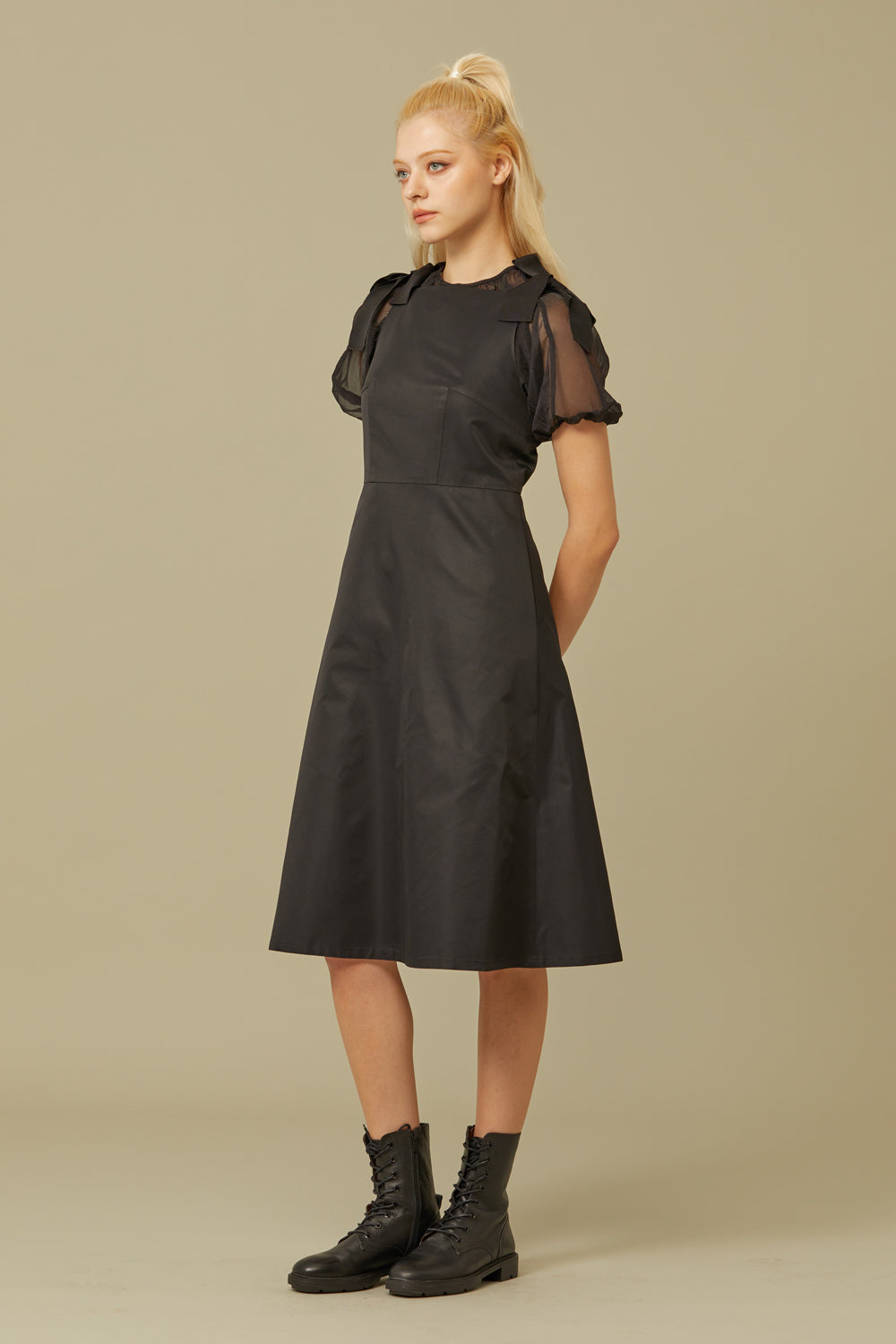 BOW DRESS_BLACK