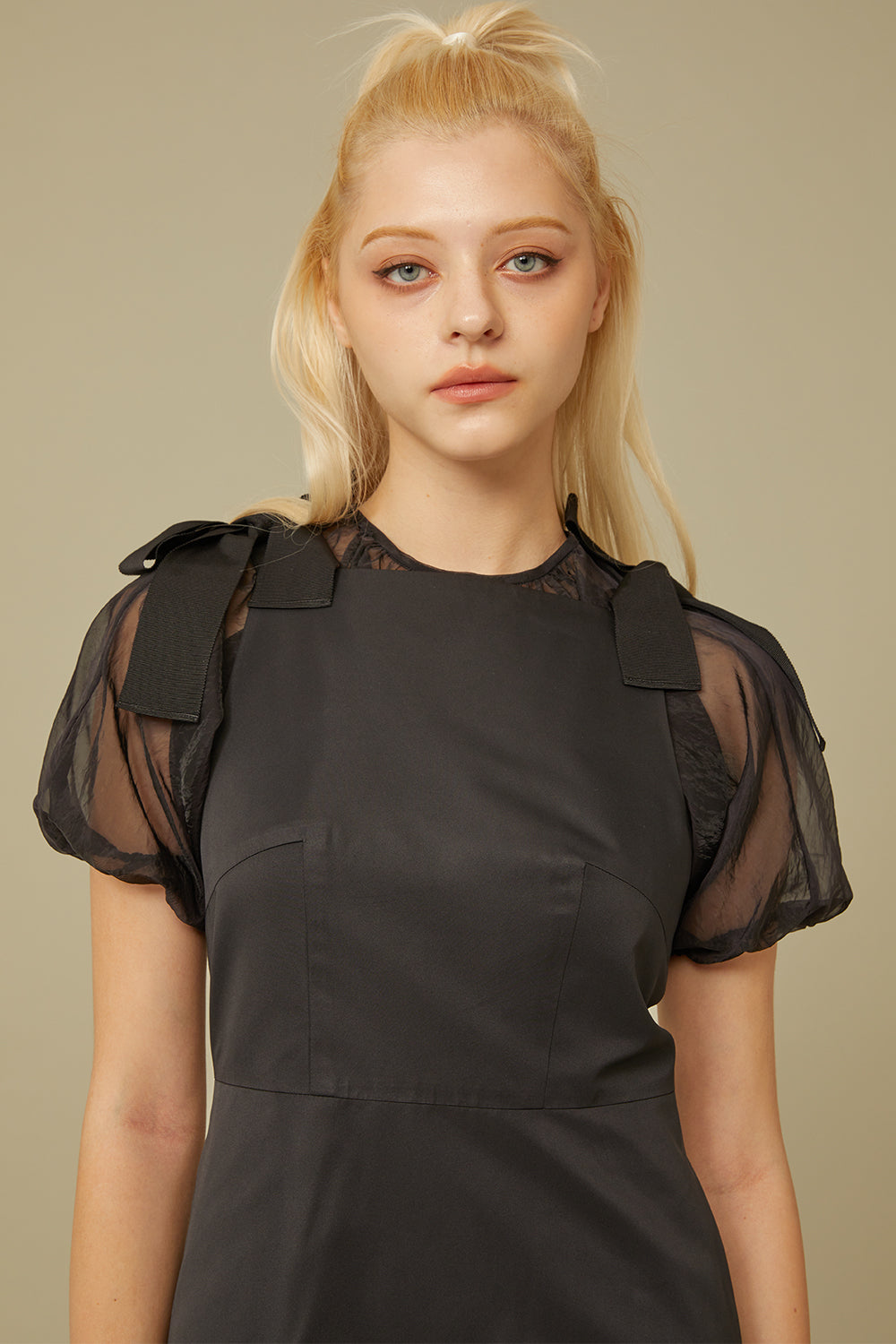 BOW DRESS_BLACK