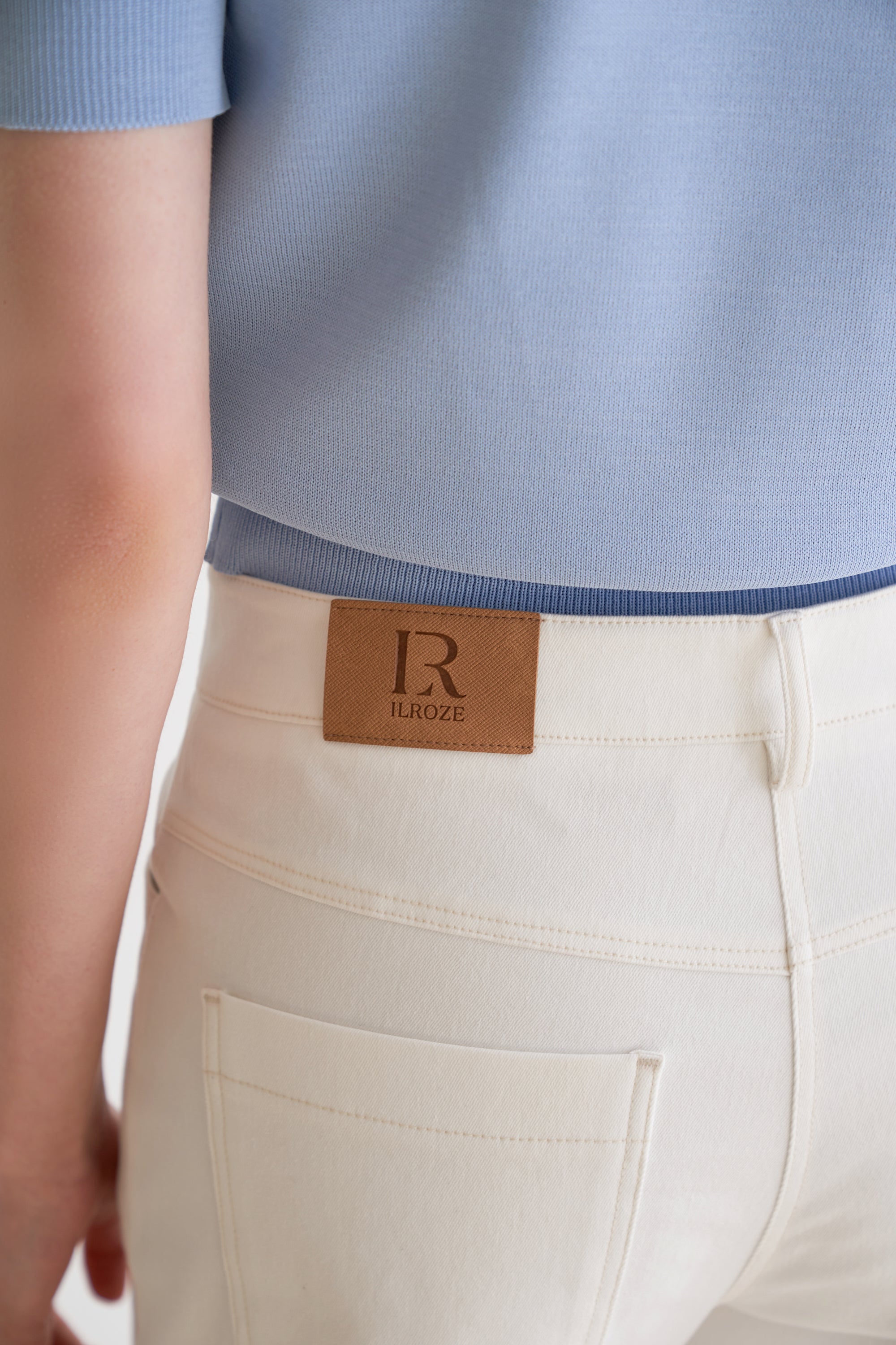 PANTALON BLANC EN COTON_BLANC