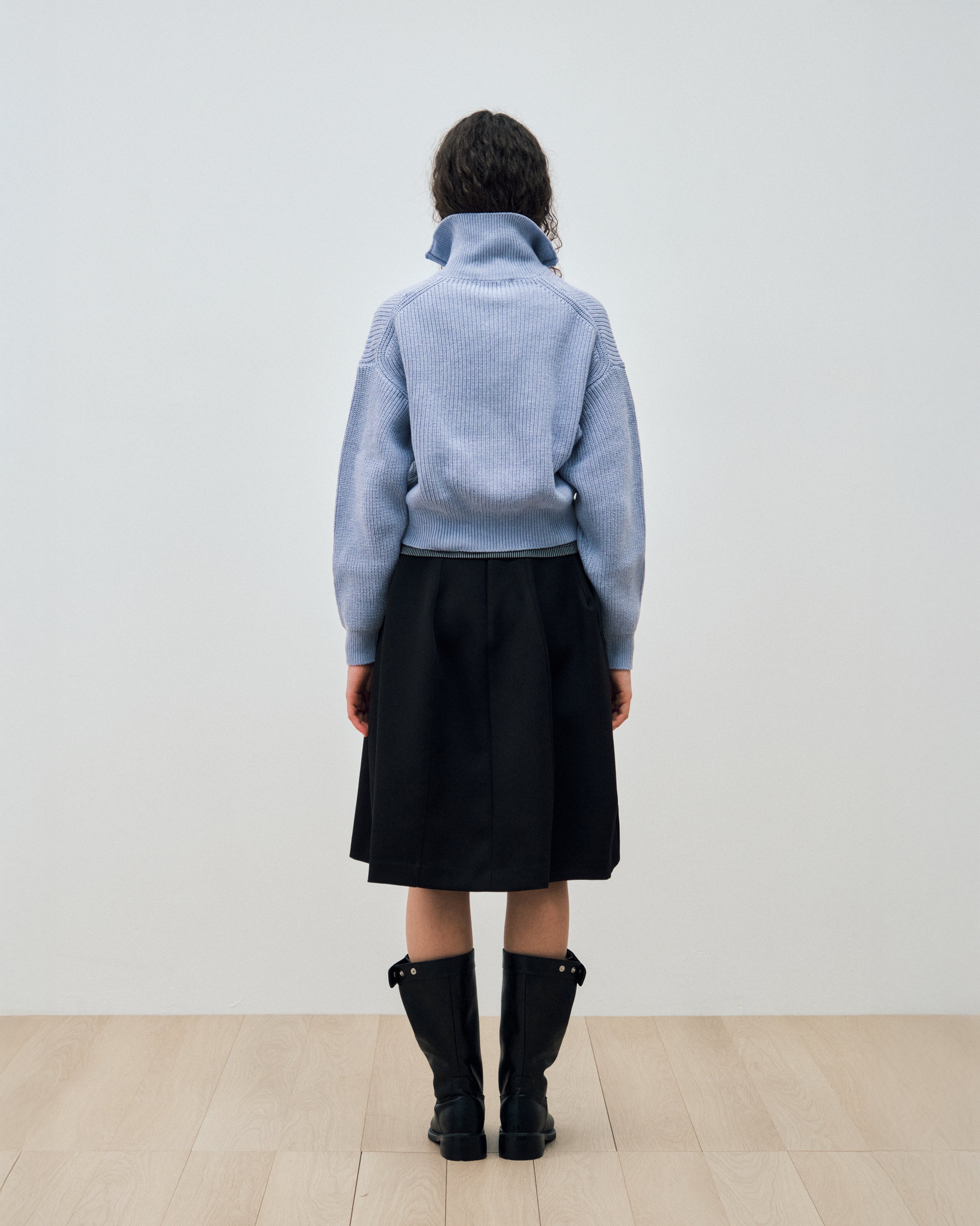 GILET EN MAILLE À DOUBLE ZIP_LAVANDE