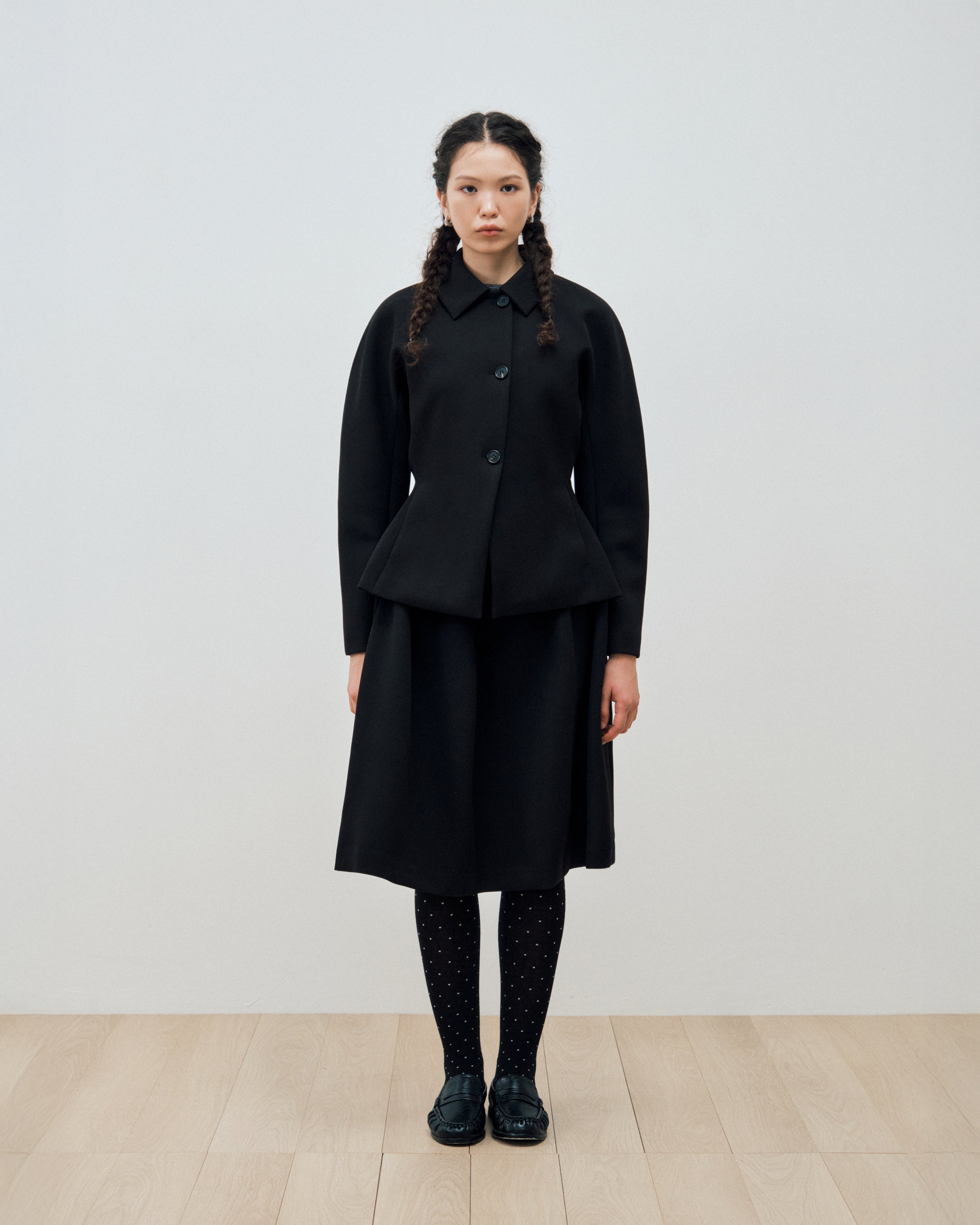 PETAL RAGLAN JACKET_BLACK