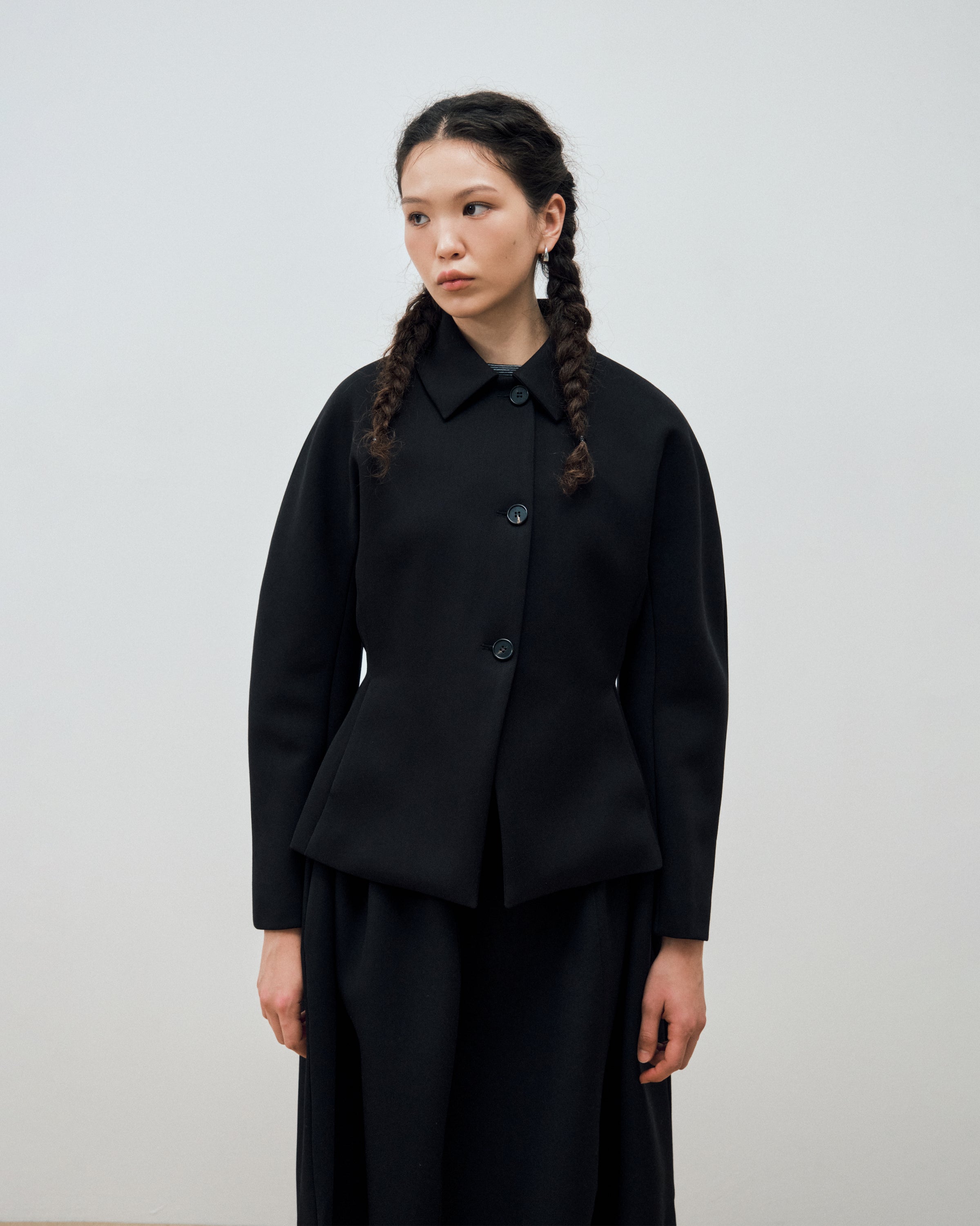 PETAL RAGLAN JACKET_BLACK