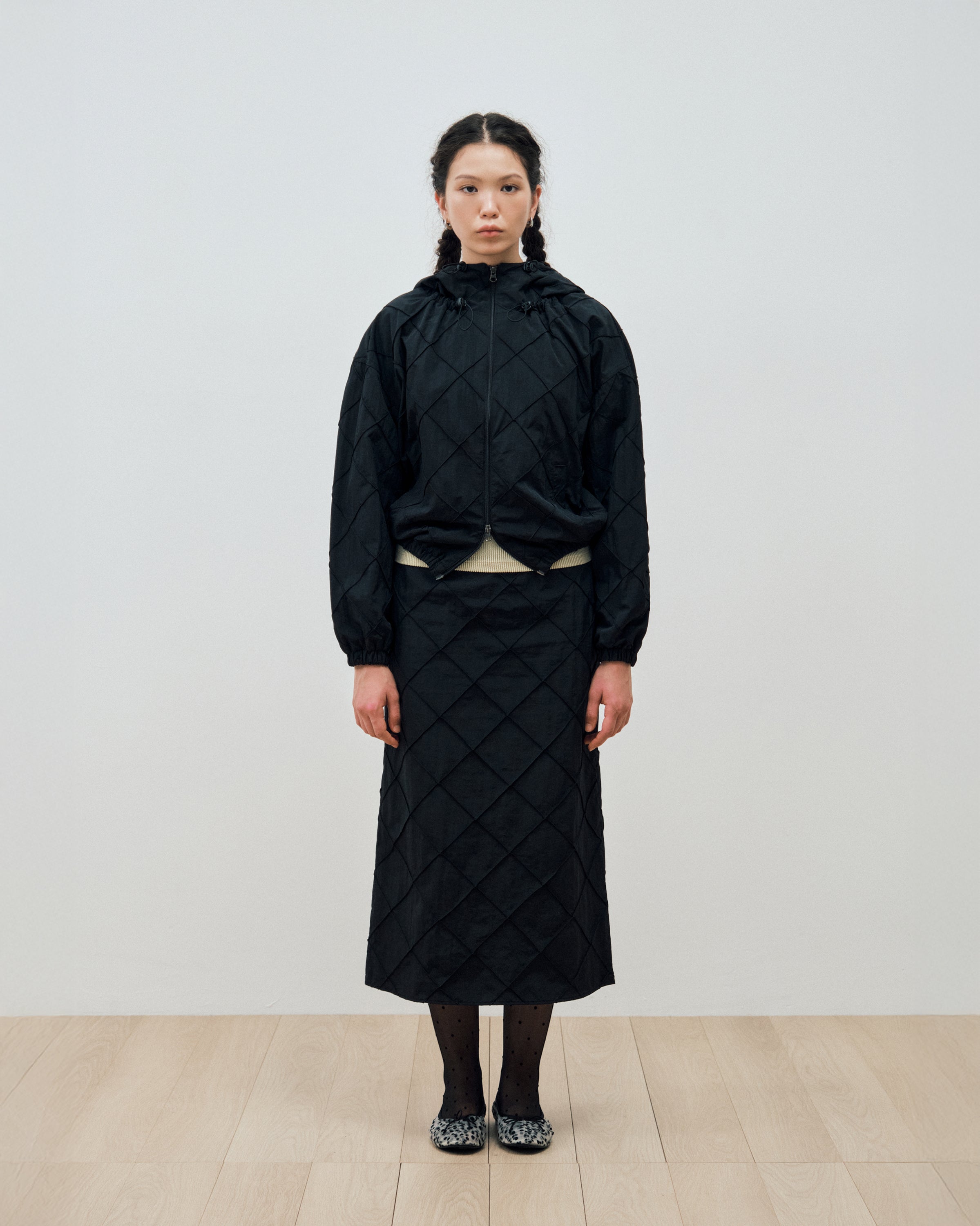 DIAMOND NYLON WINDBREAKER_BLACK