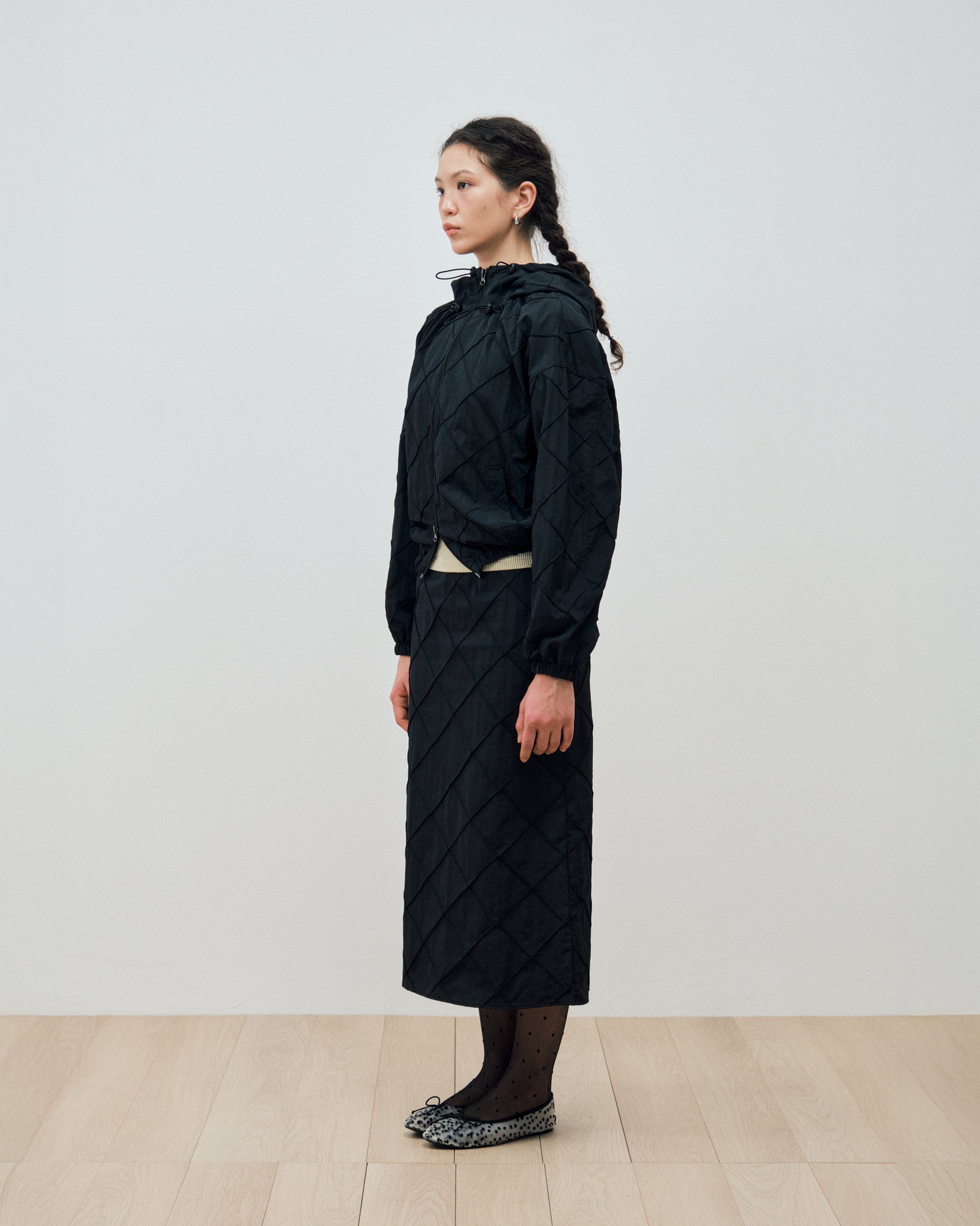 DIAMOND NYLON WINDBREAKER_BLACK