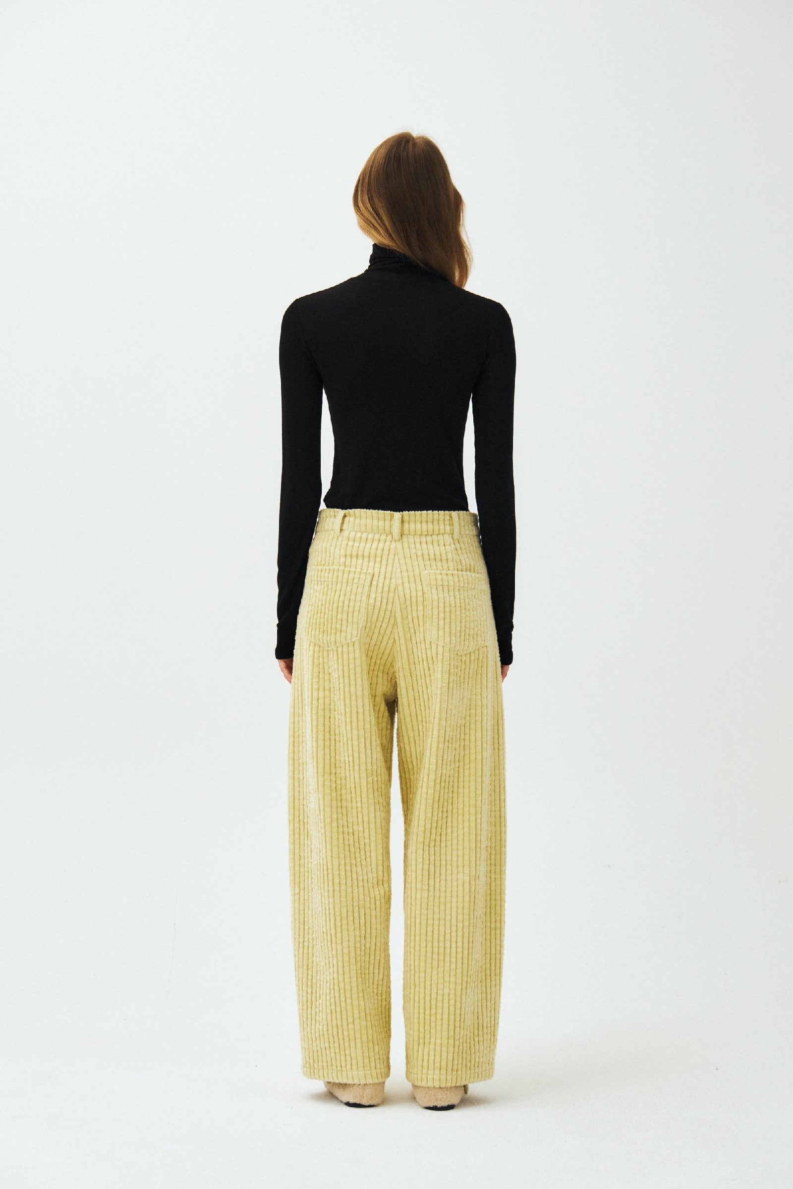 HEAVY WIDE CORDUROY PANTS_GREEN