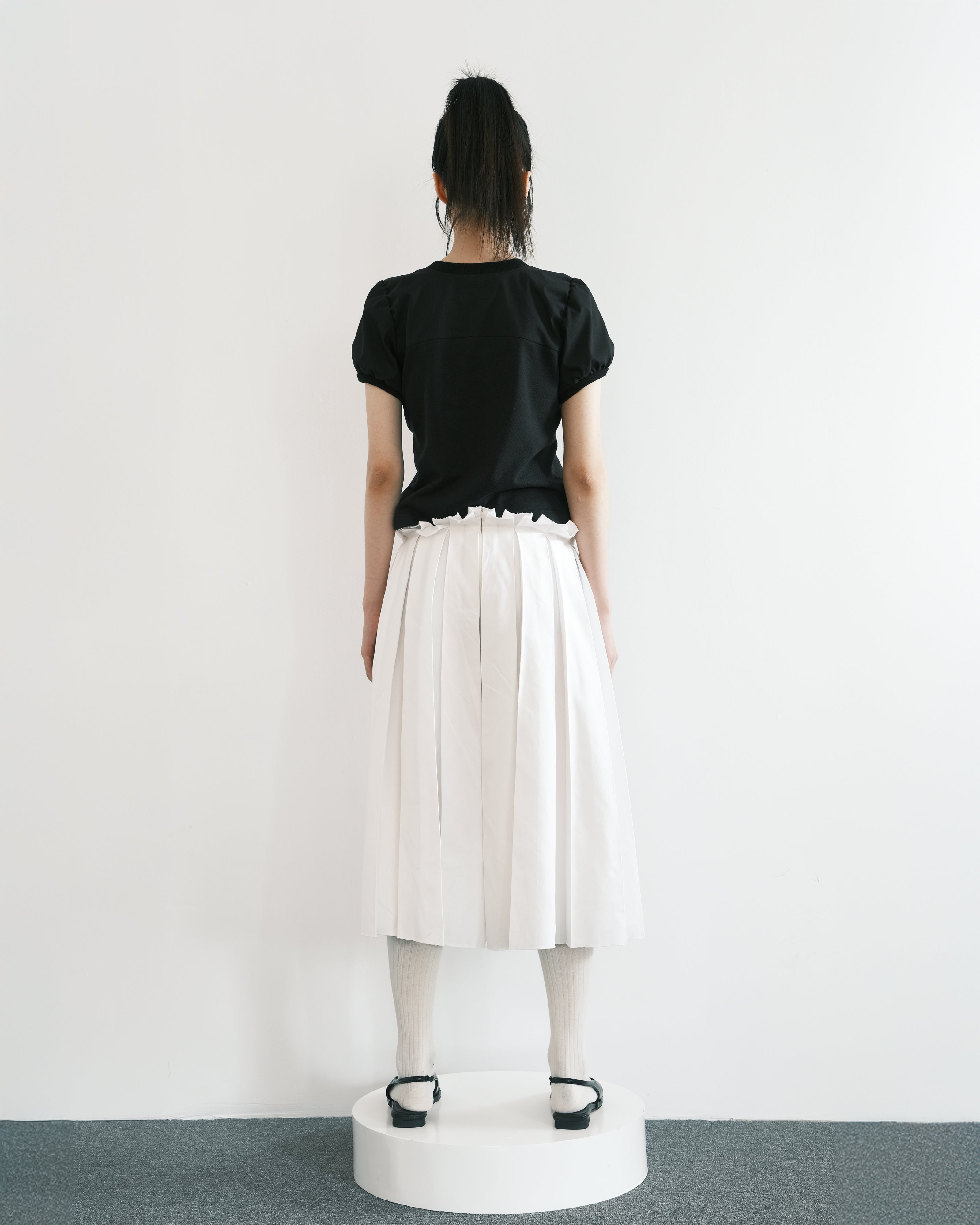 PANTALON À LARGE PLIS_IVOIRE