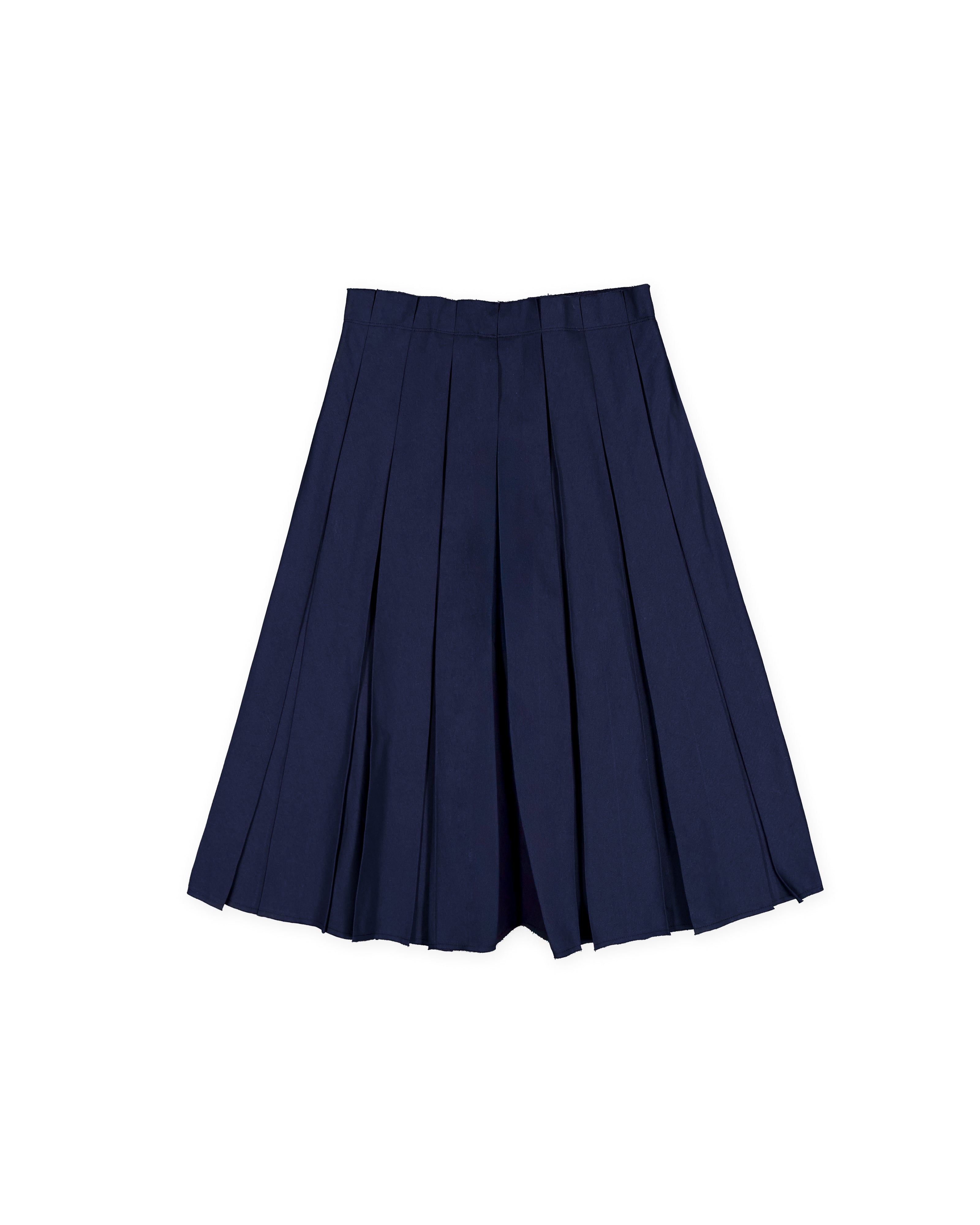 PANTALON À LARGE PLIS_BLEU MARINE
