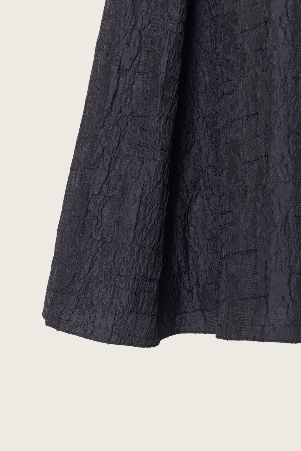 JACQUARD MIDI FLARE SKIRT_NOIR