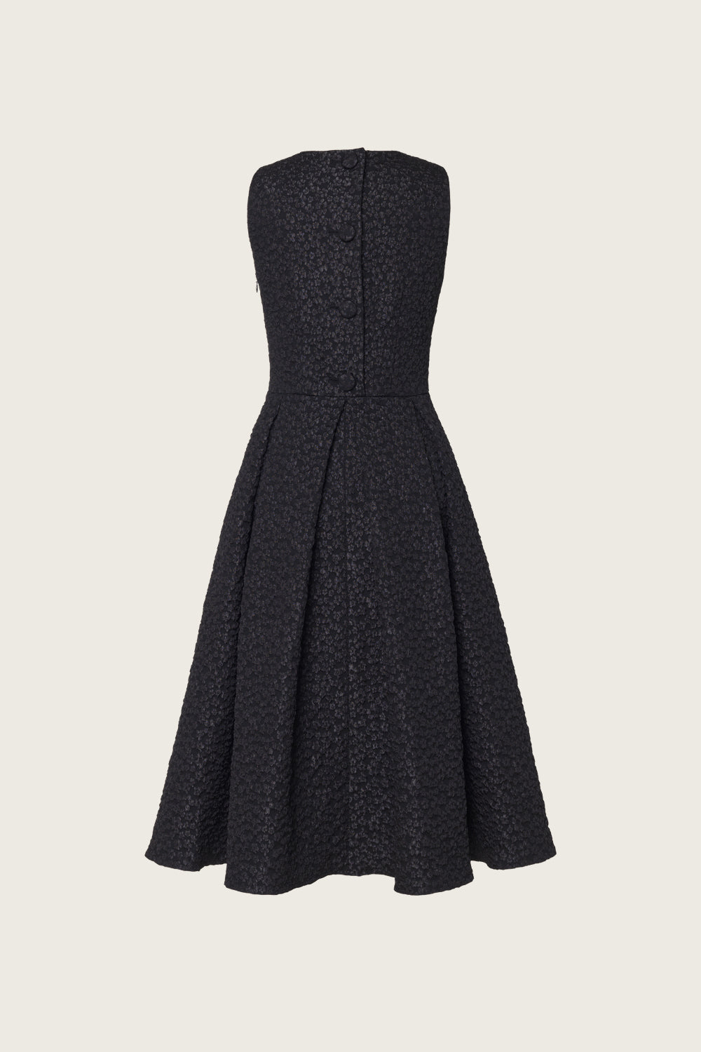 ROBE FLEURIE EN JACQUARD_NOIR