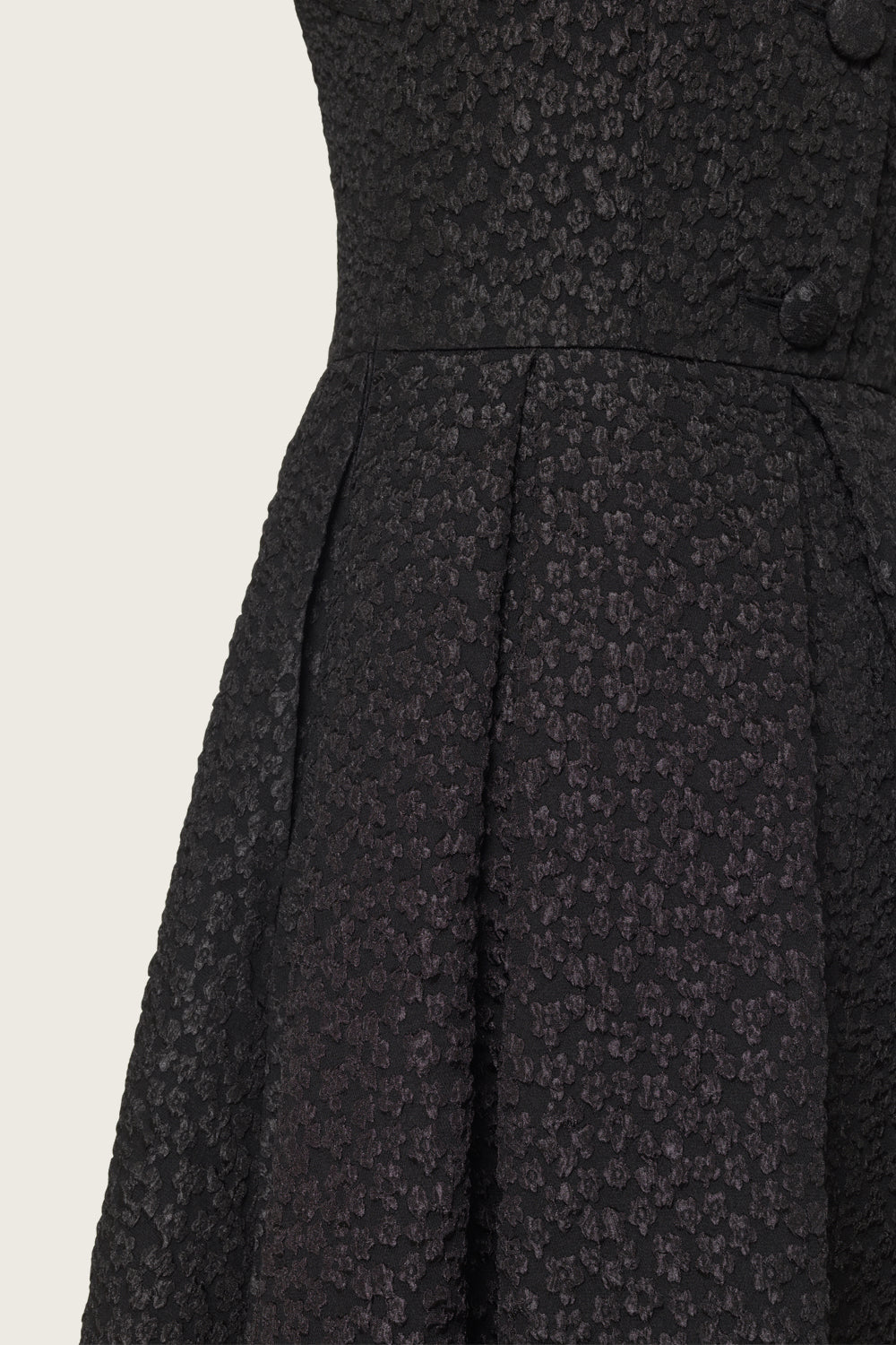 ROBE FLEURIE EN JACQUARD_NOIR