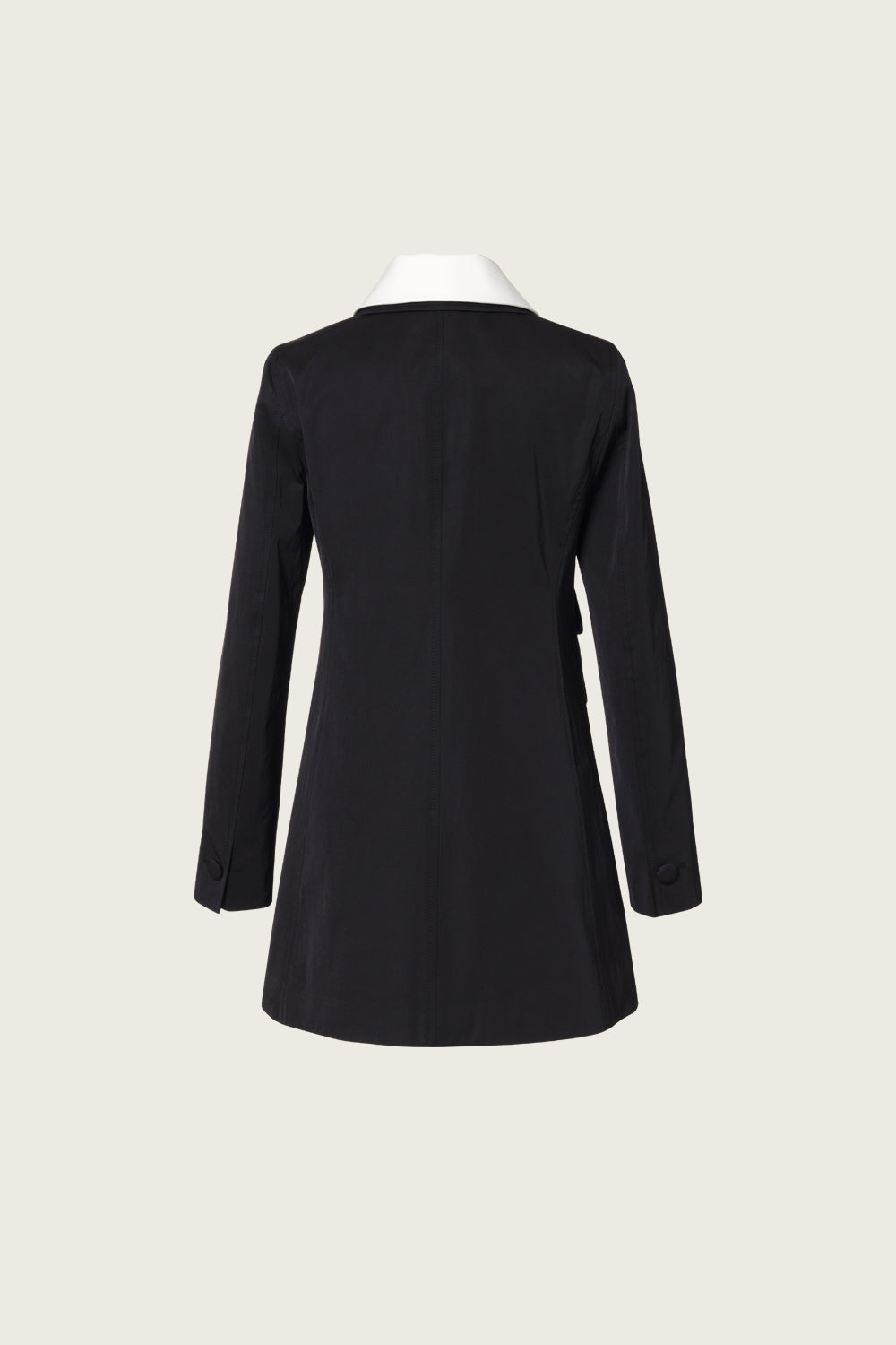DEMI-MANTEAU À COL BLANC_NOIR