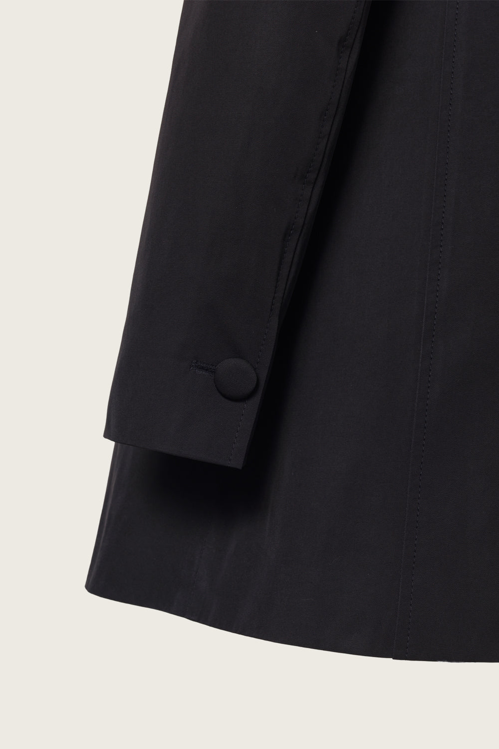 DEMI-MANTEAU À COL BLANC_NOIR