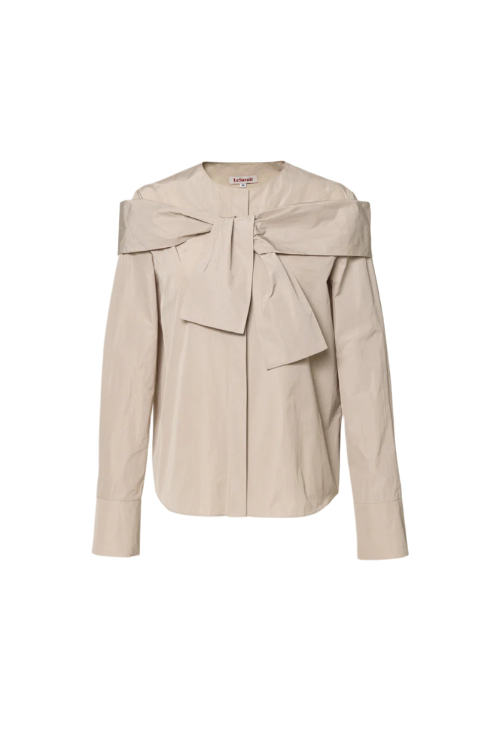FAILLE BOW SHIRT_BEIGE