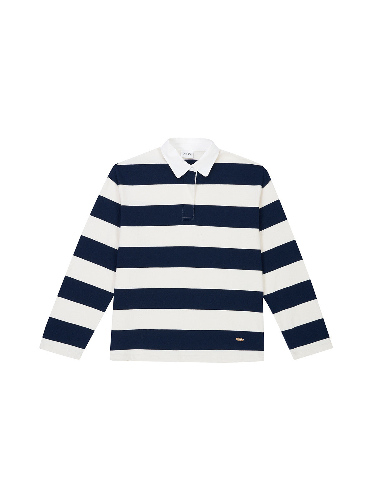 POLO MANCHES LONGUES RAYÉ_BLEU MARINE