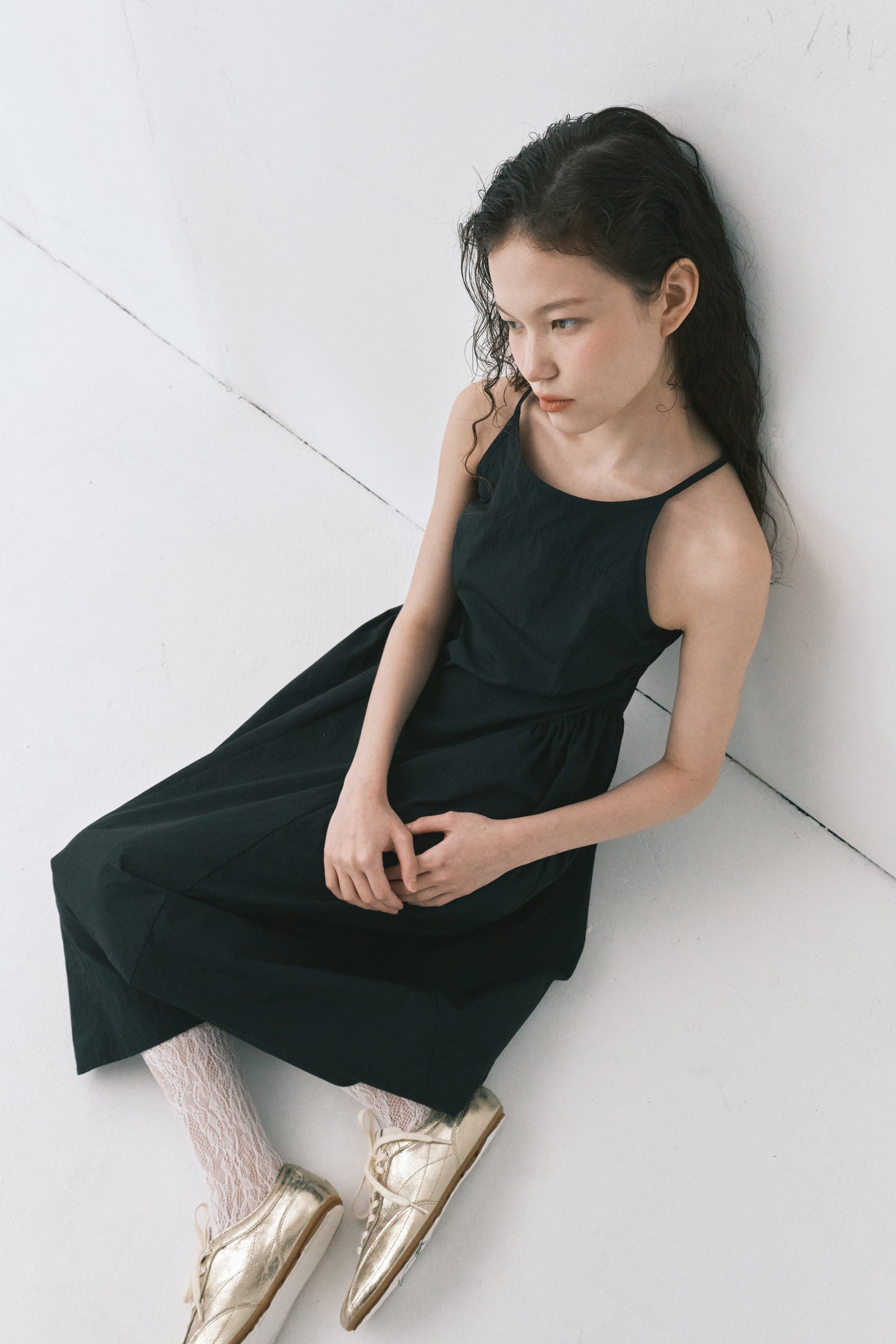 HALTERNECK MAIS PUFF SLEEVE DRESS_BLACK