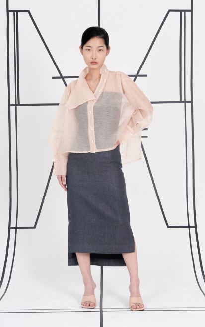 JIKSUN SKIRT_BLEU MARINE