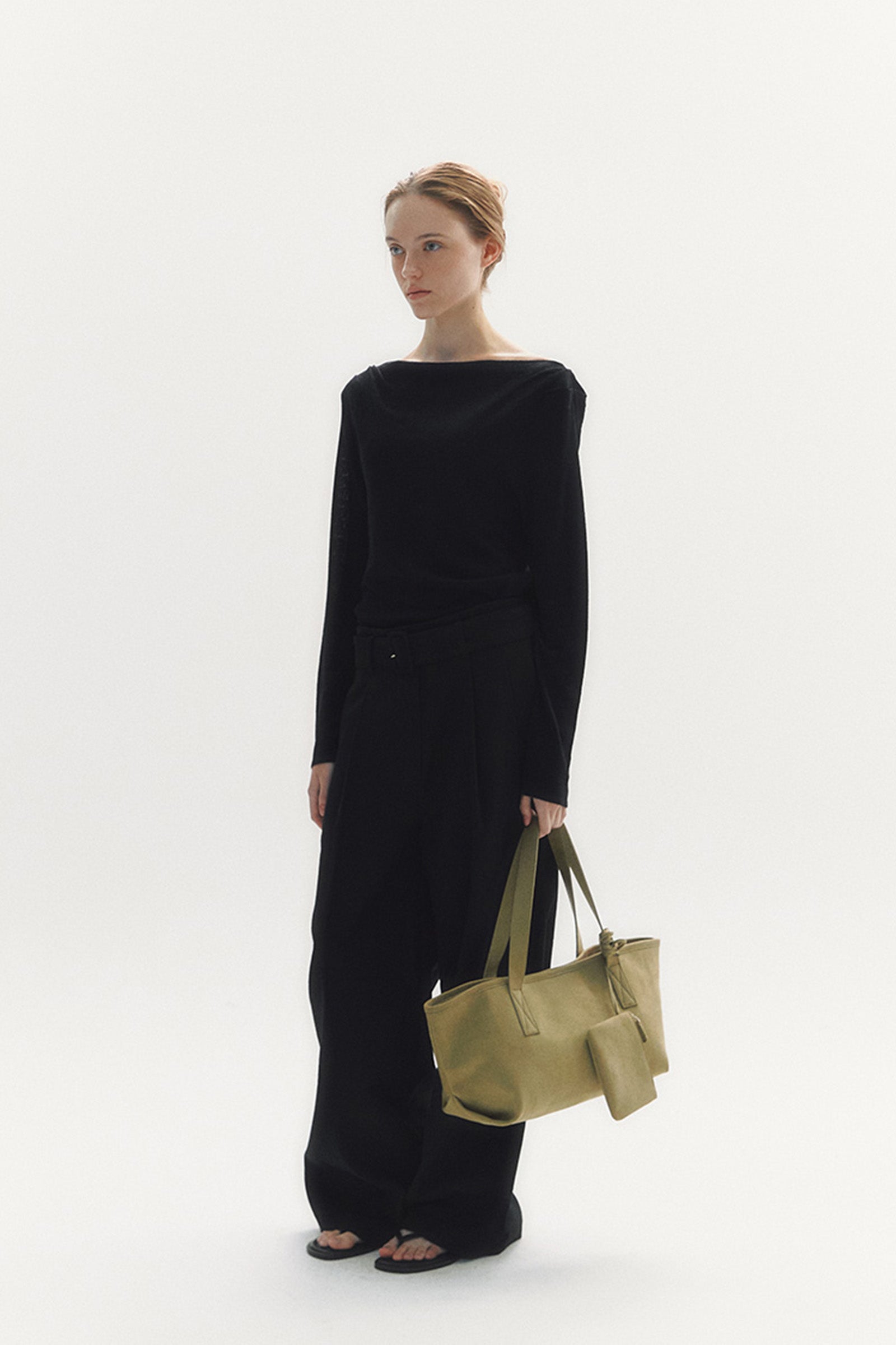 BOAT NECK KNIT_BLACK